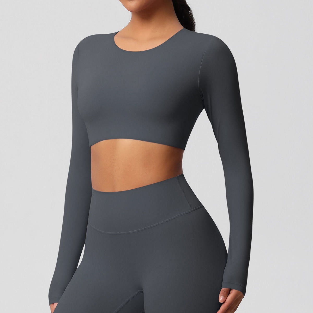 Cleona | Long Sleeve Shaping Compression Crop Top