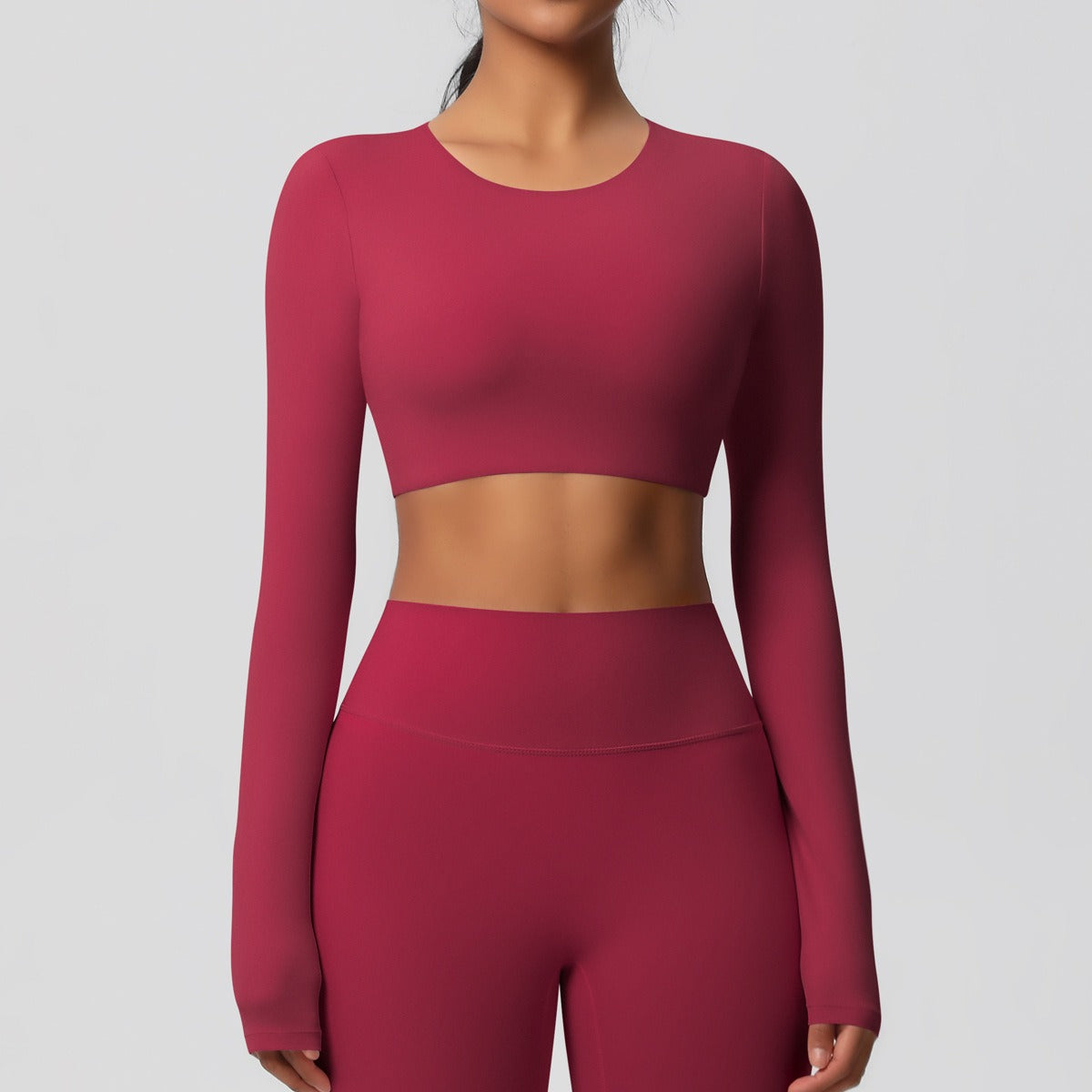 Cleona | Long Sleeve Shaping Compression Crop Top