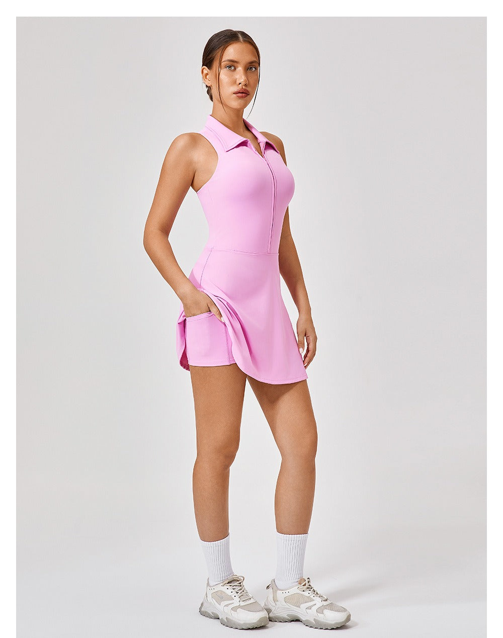 Pia | Sleeveless Light Compression Athletic Mini Dress
