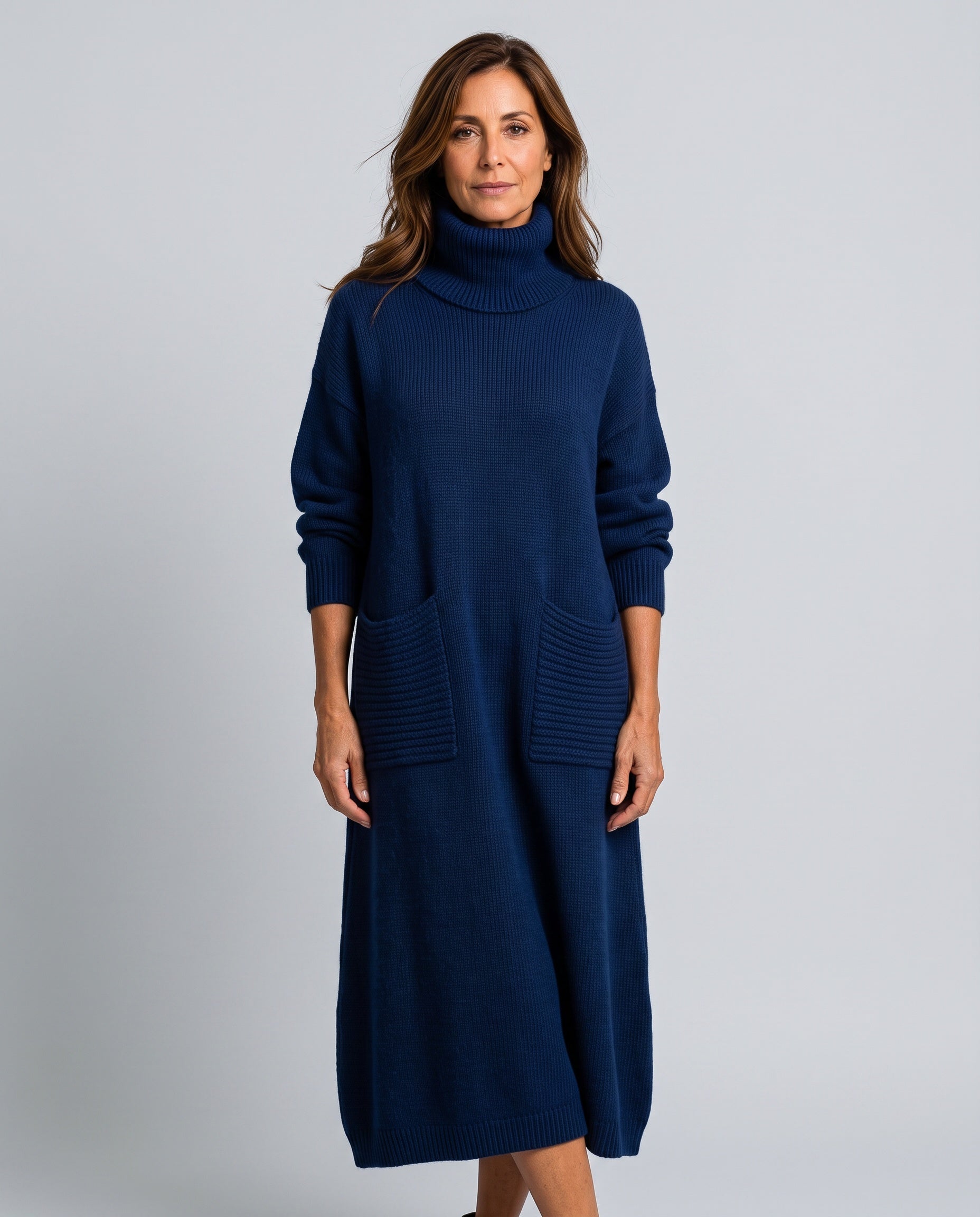Vera | Knitted High Neck Maxi Dress