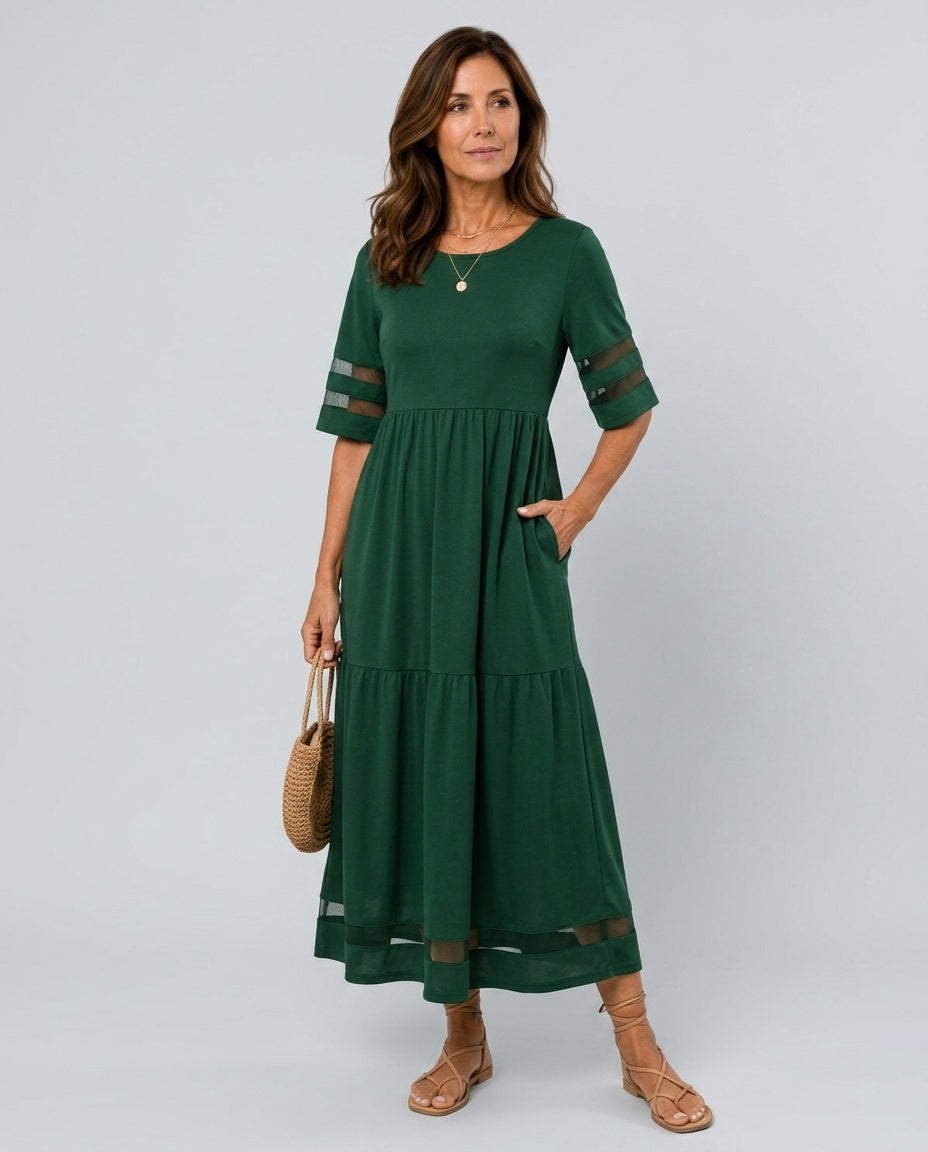 Belen | Flattering Tummy-Smoothing Midi Dress