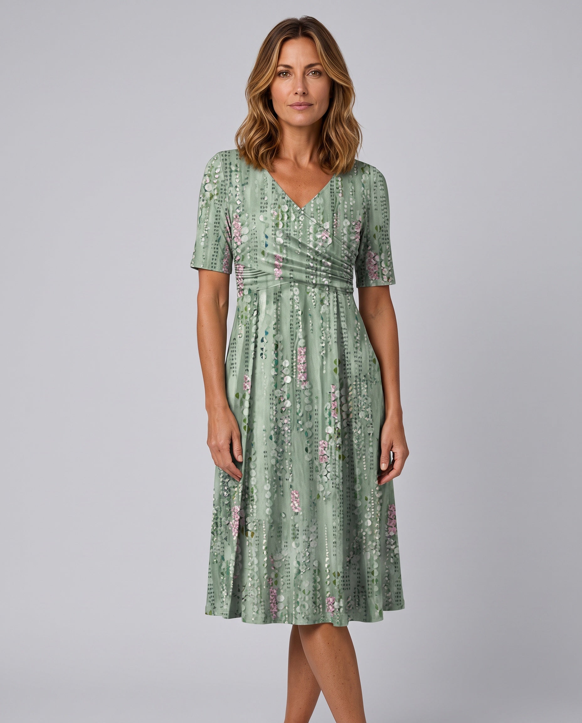 Women's Flared Skirt Midi Dress