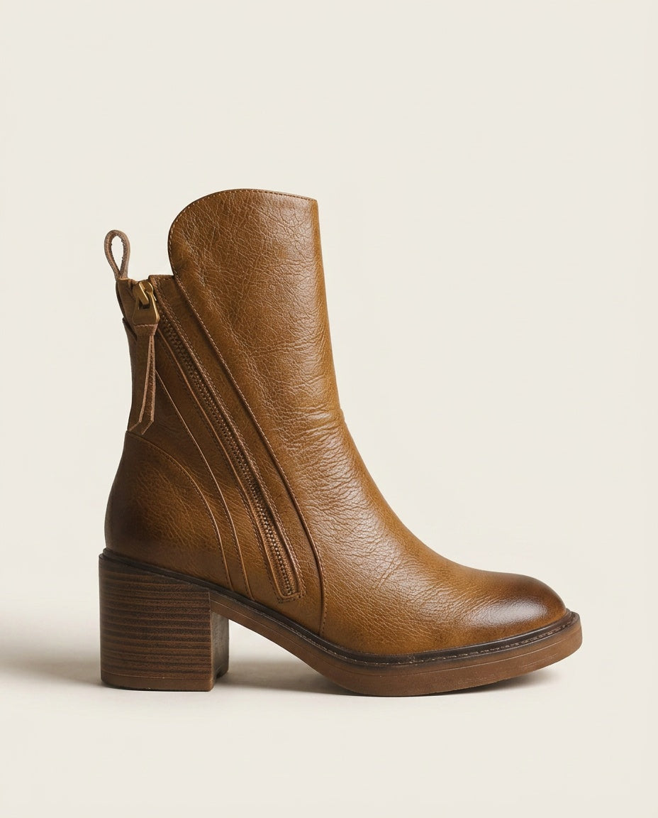 Bellora | Leather-Look Mid Calf Boots