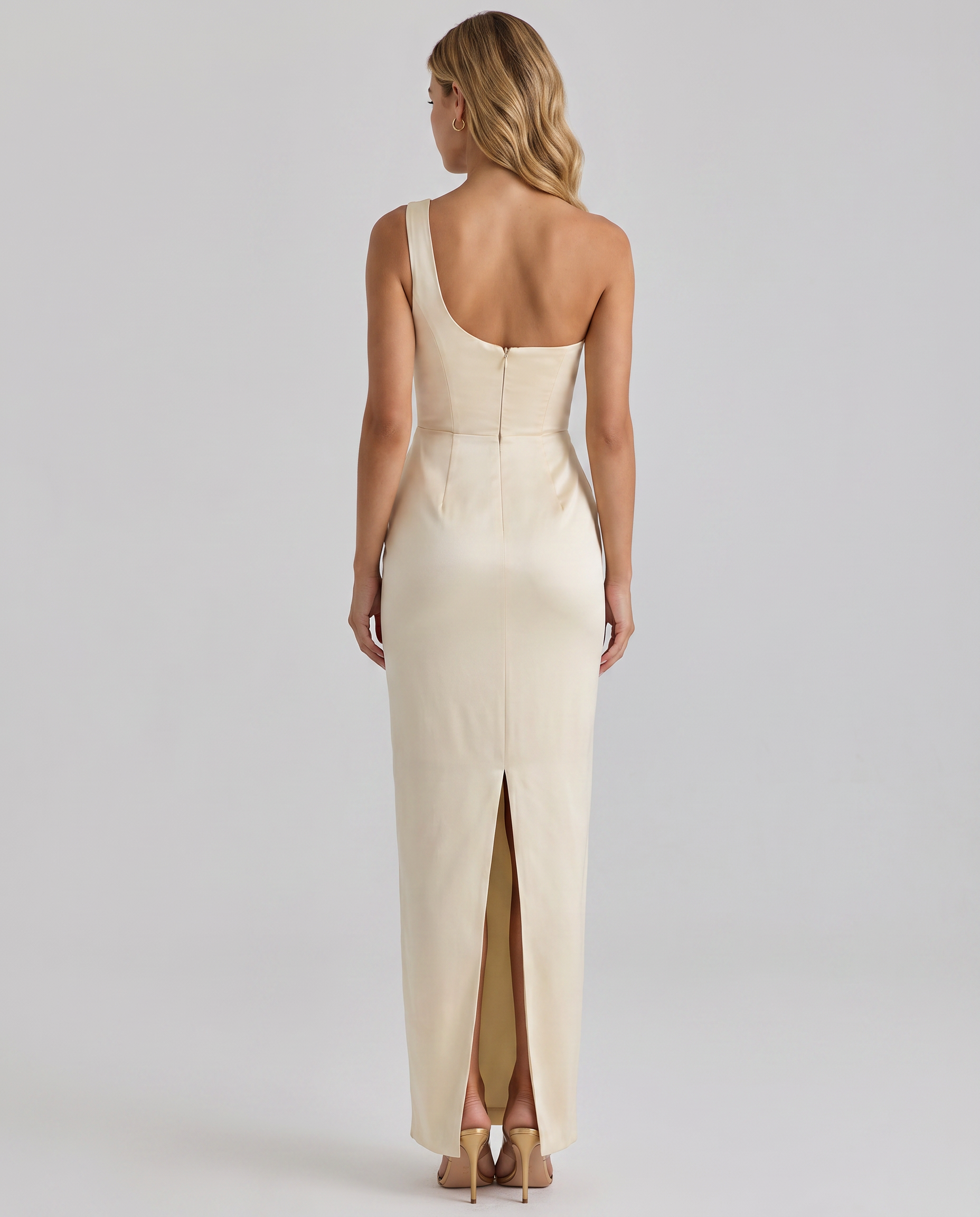 Luisa | Maxi Dress with One-Shoulder Draped Design