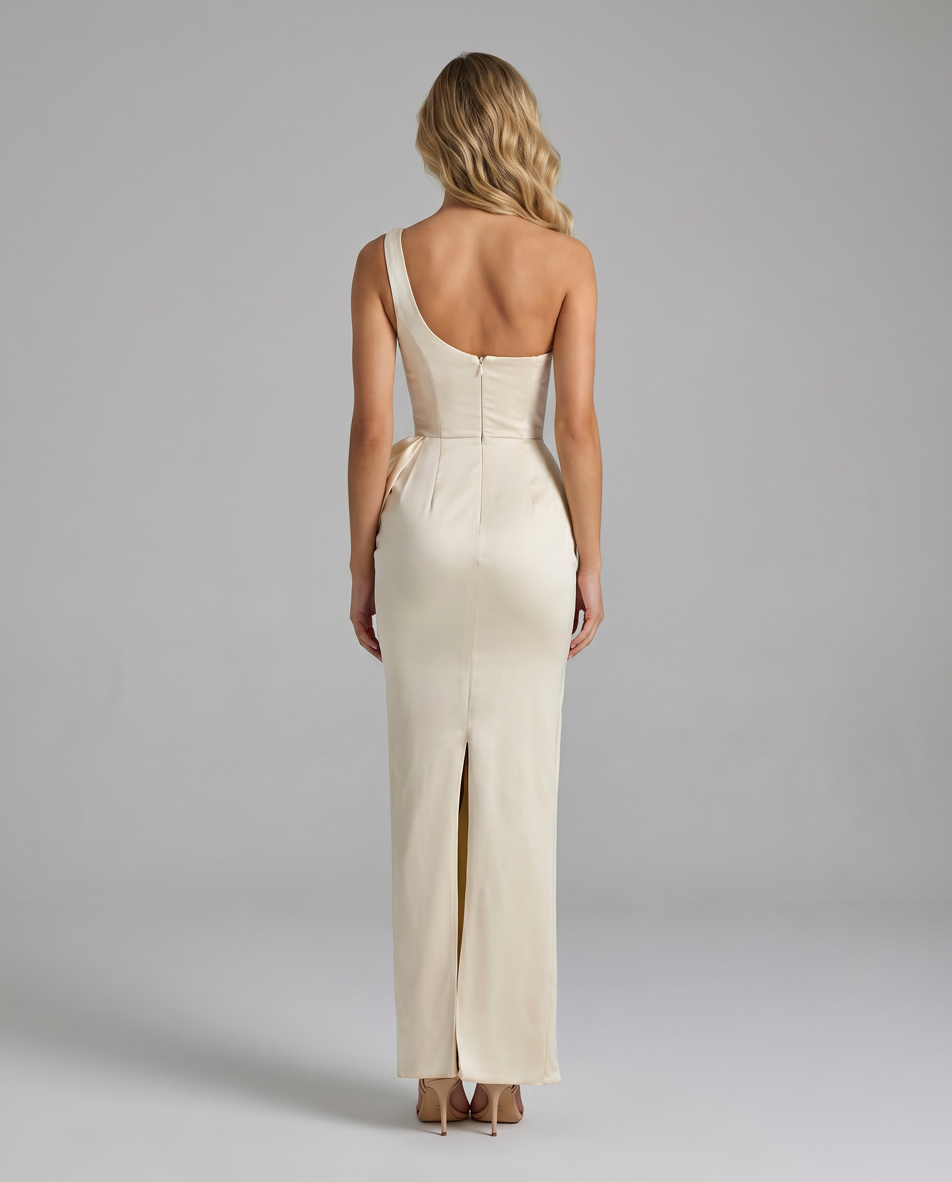 Luisa | Maxi Dress with One-Shoulder Draped Design