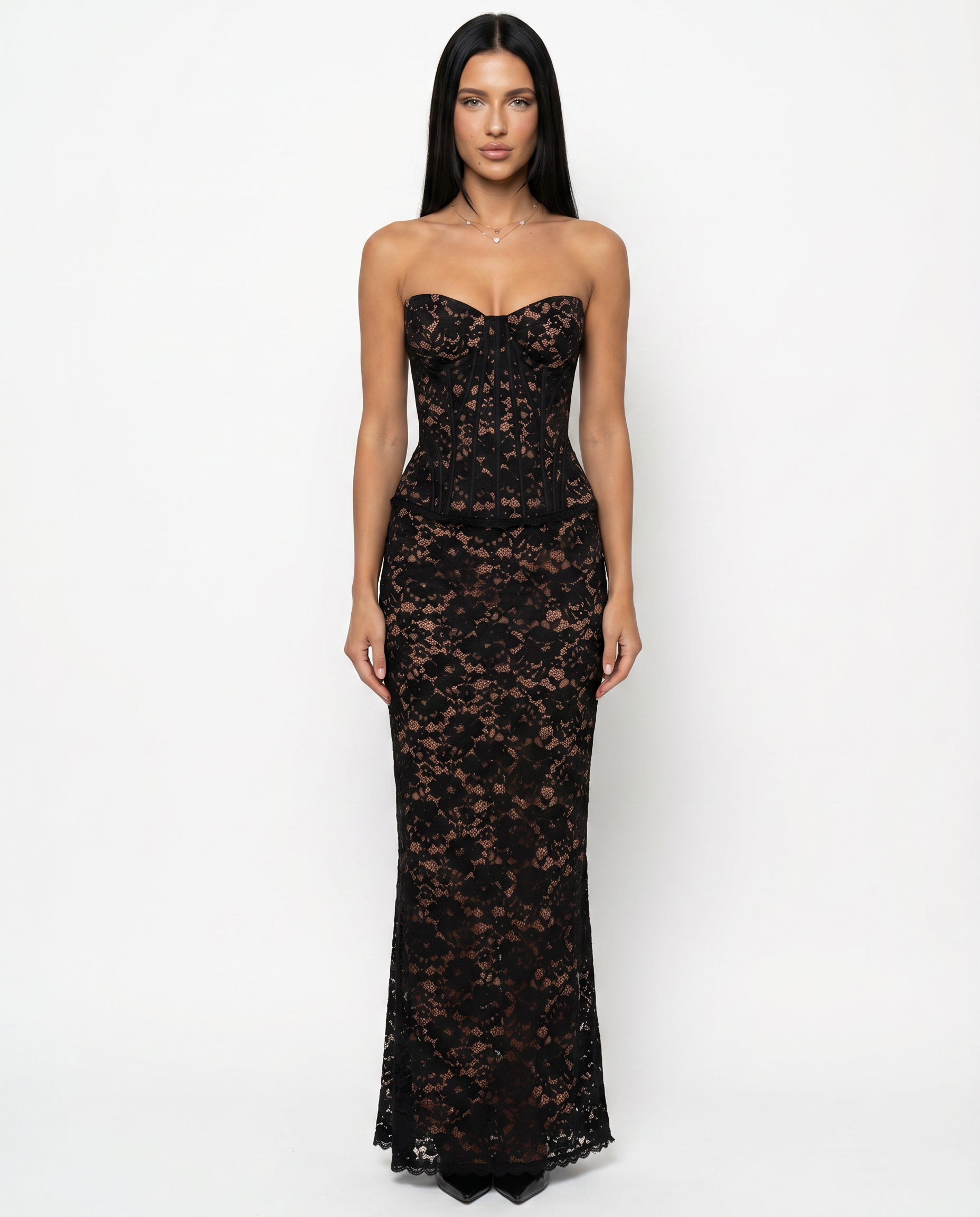 Mariana | Maxi Dress with Lace Corset Bodice