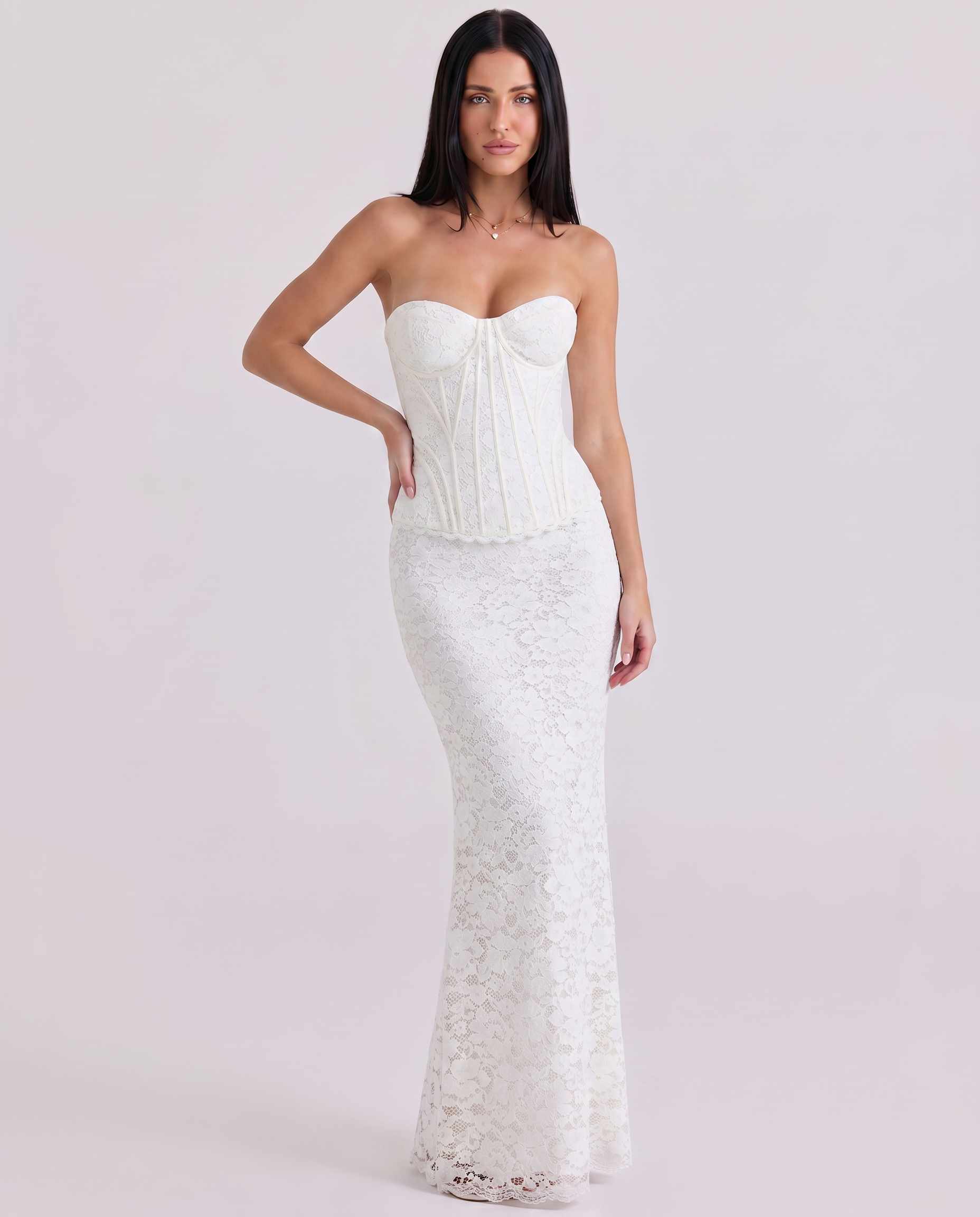 Mariana | Maxi Dress with Lace Corset Bodice