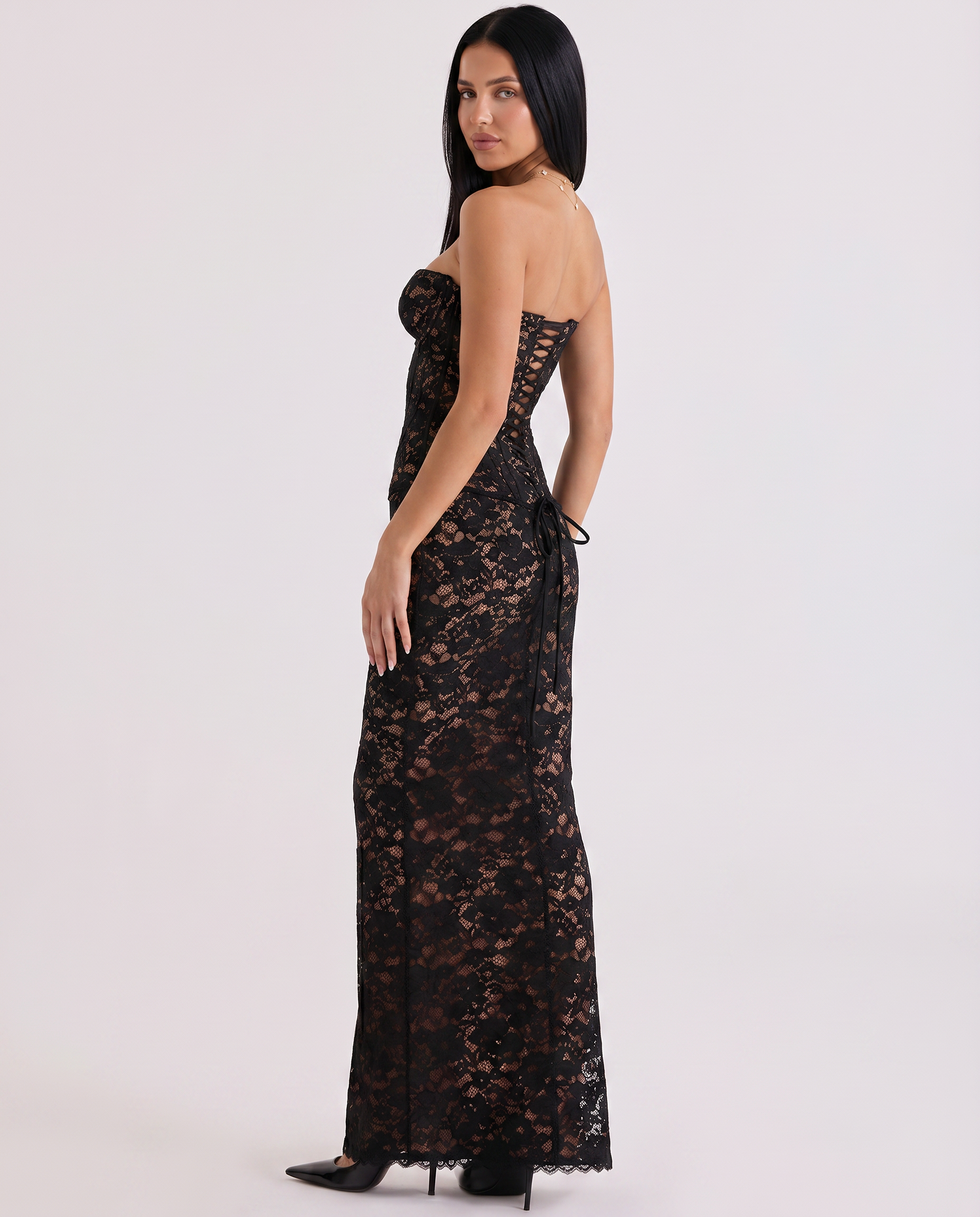 Mariana | Maxi Dress with Lace Corset Bodice