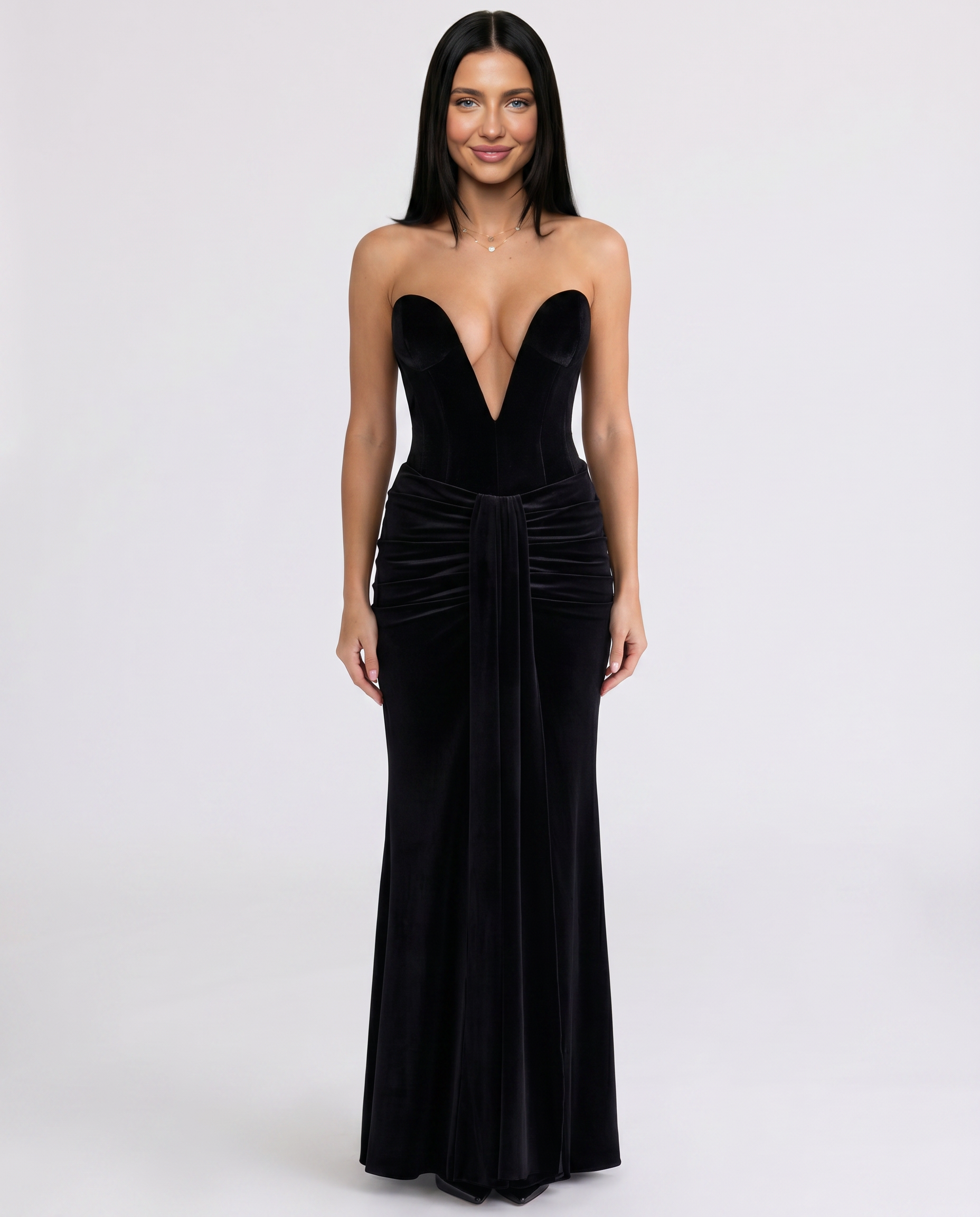 alison sequin corset dress in black Draped Sequin Corset Dress Black