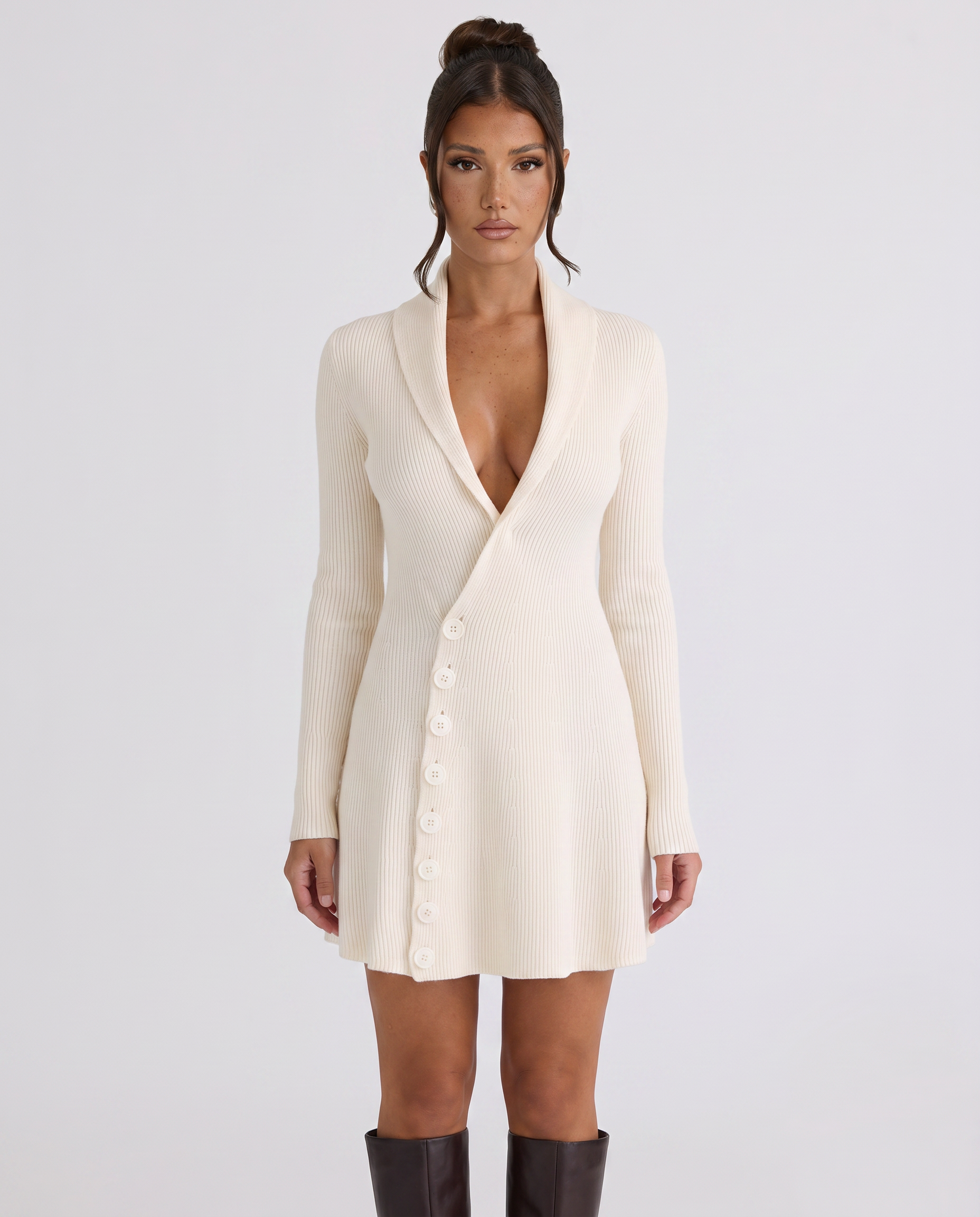 Paula | Asymmetric Skater Mini Dress