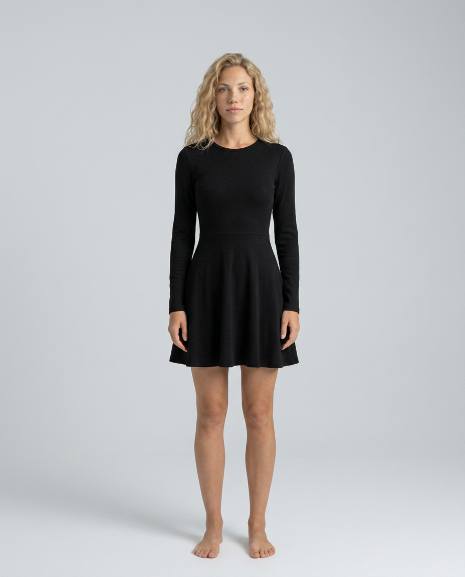 Carrie | Long Sleeve Mini Dress with Draped Detail