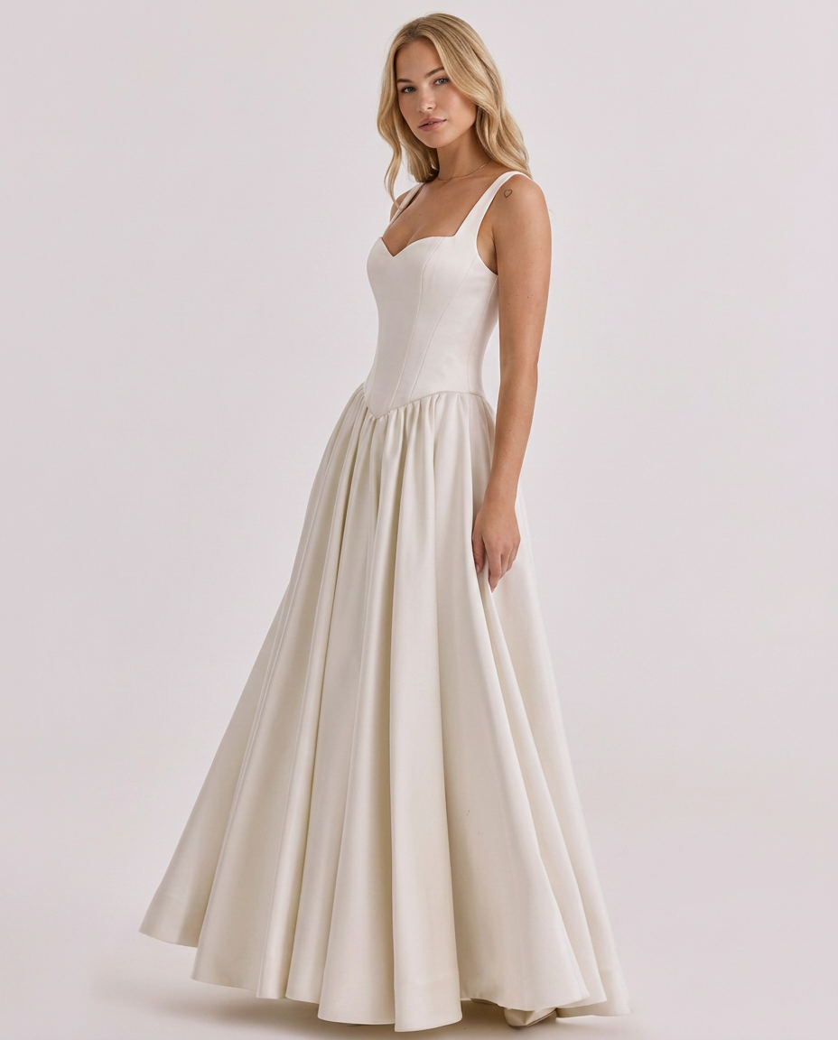 Lorna | Maxi Bridal Gown with Sweetheart Neckline