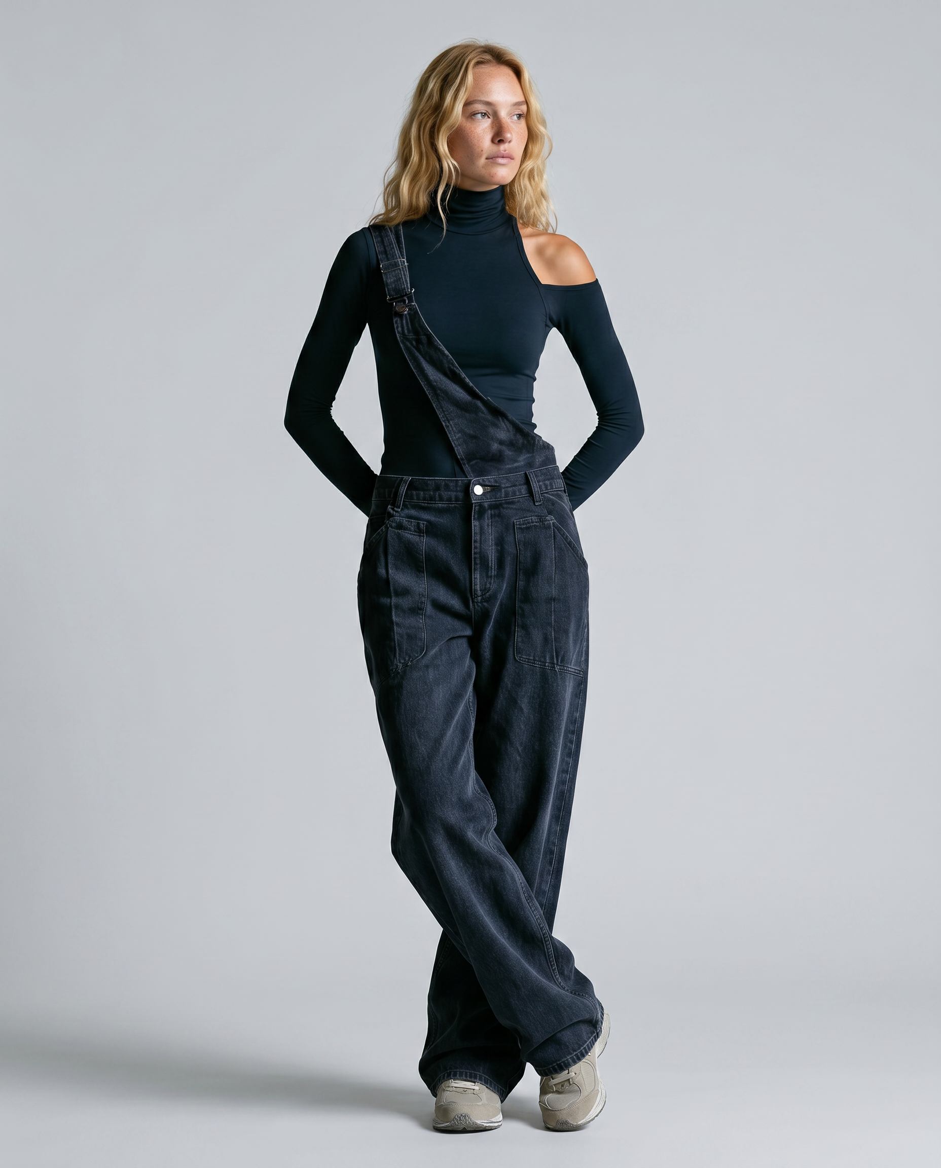 Casey | Denim Overalls with Shoulder Strap