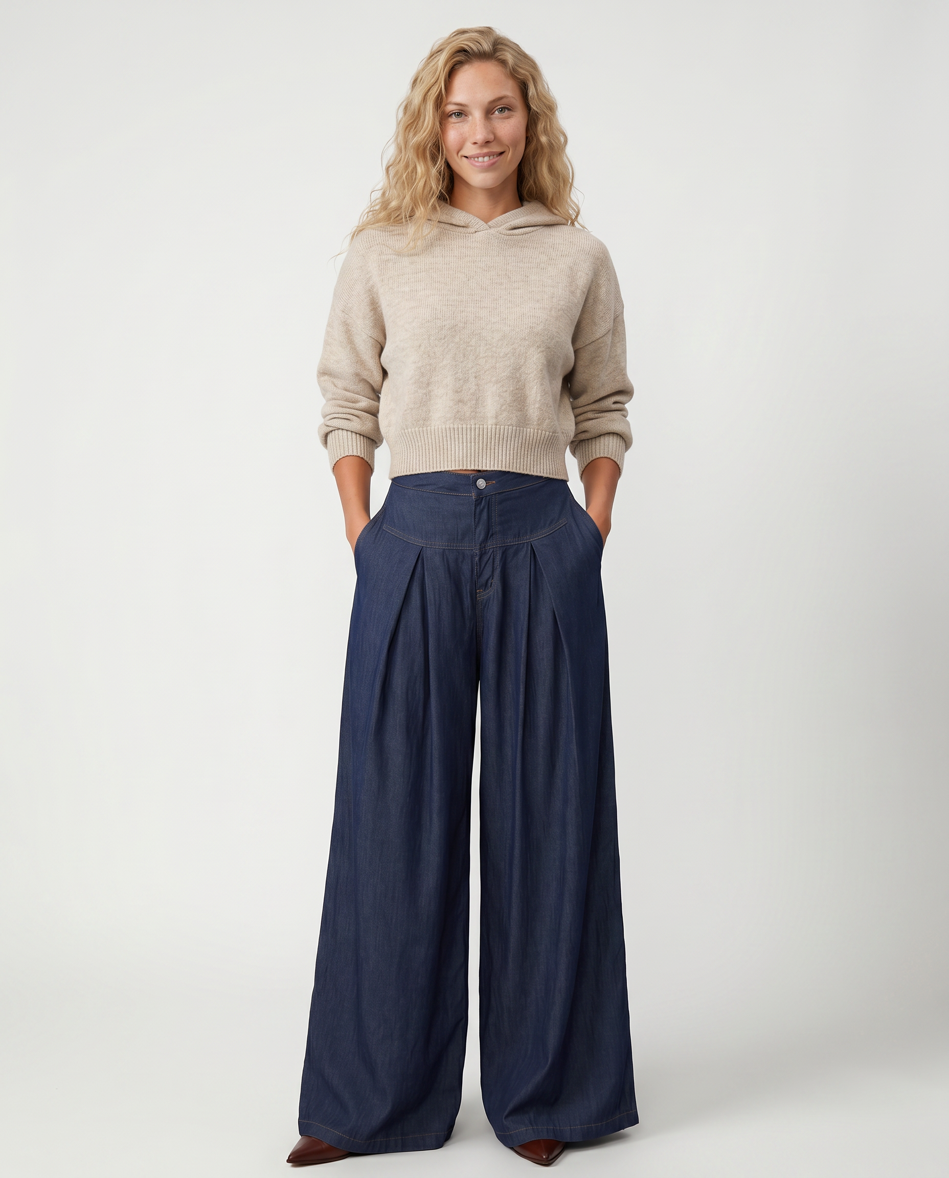 Bessie | Wide-Leg Jeans with Front Closure
