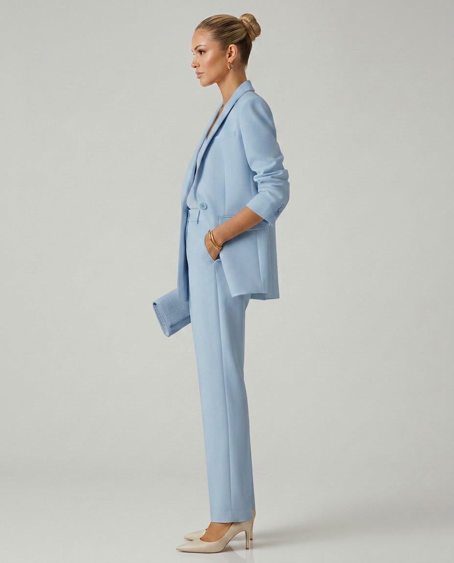 Elise | Blazer Set with Straight-Leg Trousers