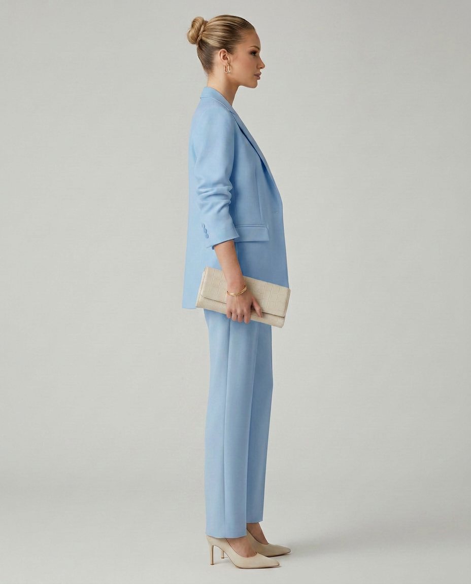 Elise | Blazer Set with Straight-Leg Trousers