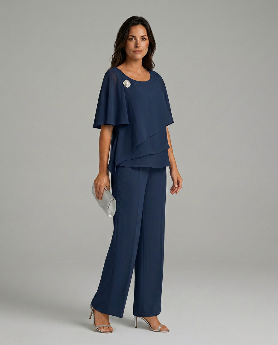 Imelda | Top and Trousers Set with Straight Legs
