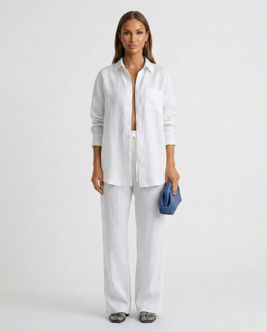Polly | Two-Piece Set with Button Shirt