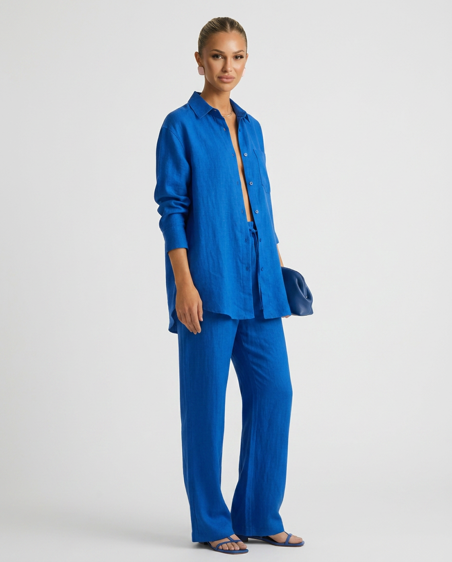 Polly | Two-Piece Set with Button Shirt
