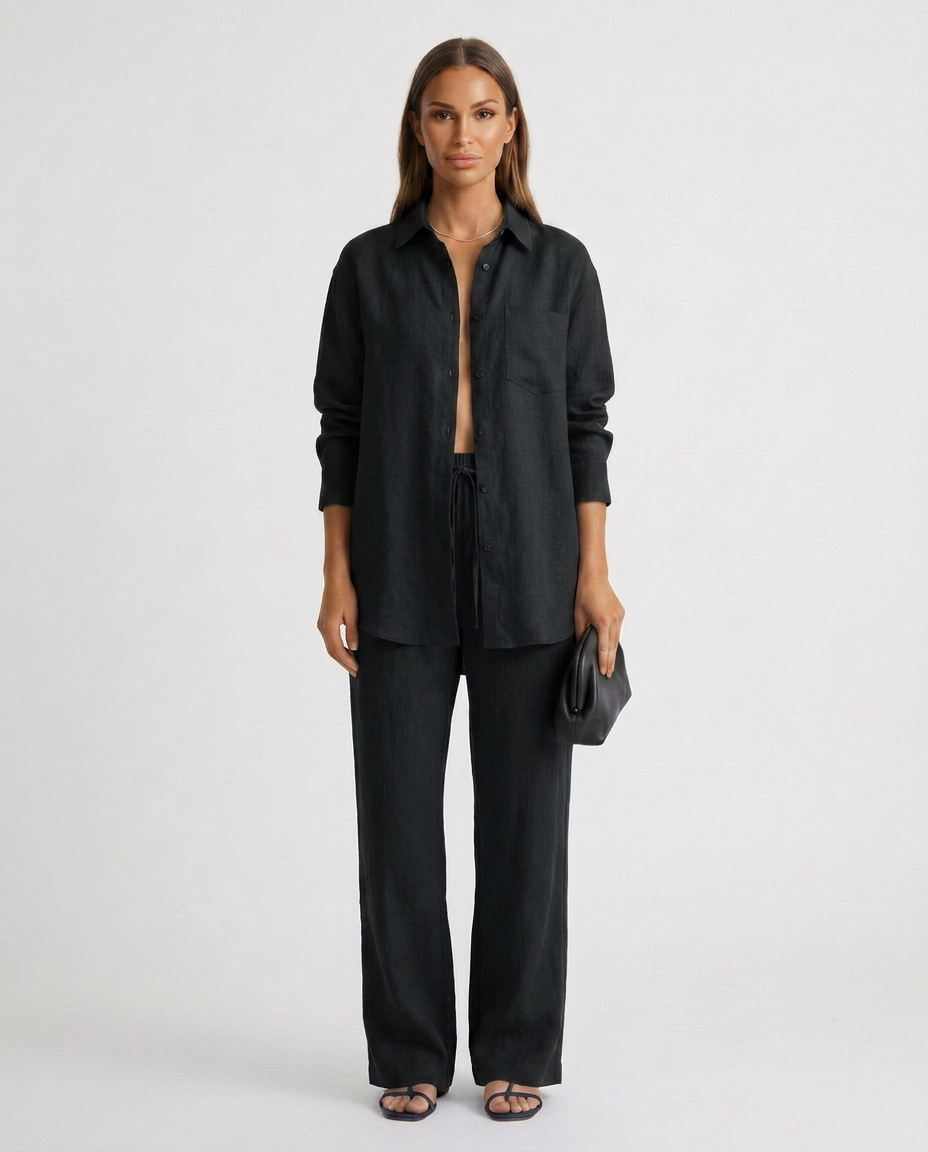 Polly | Two-Piece Set with Button Shirt