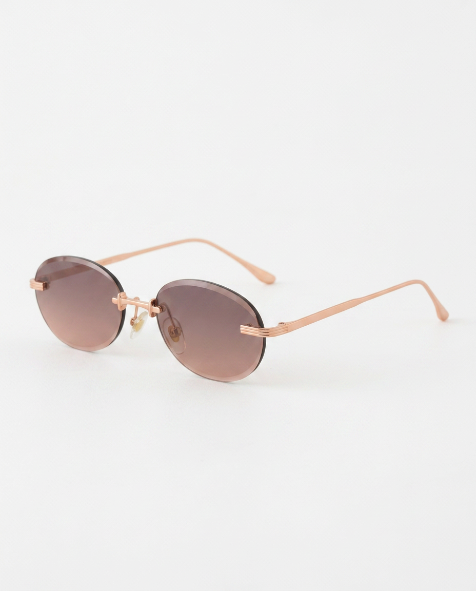 Jayne | Slim Oval Sunglasses with Tinted Lenses