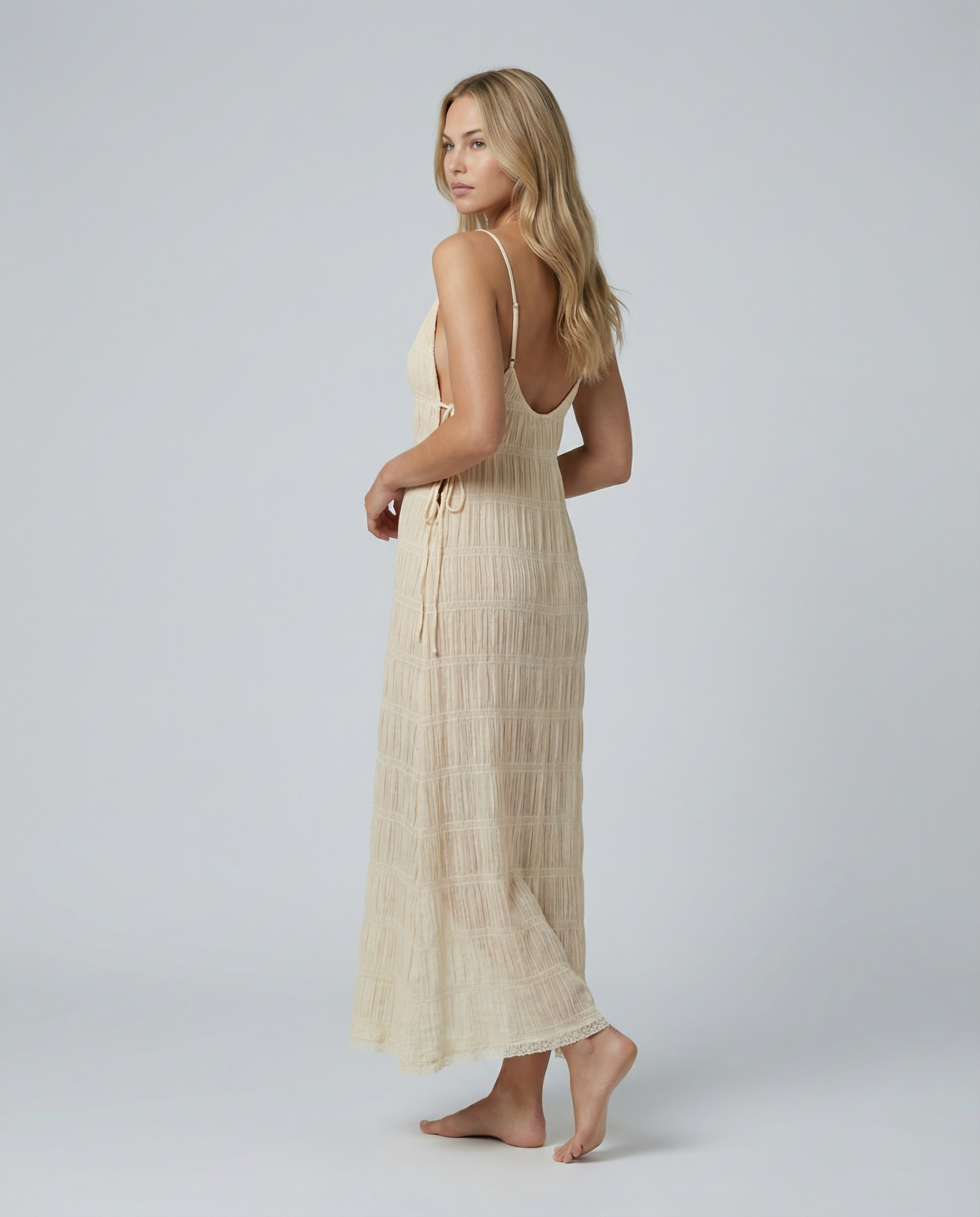 Elira | Maxi Dress with Pleated Texture