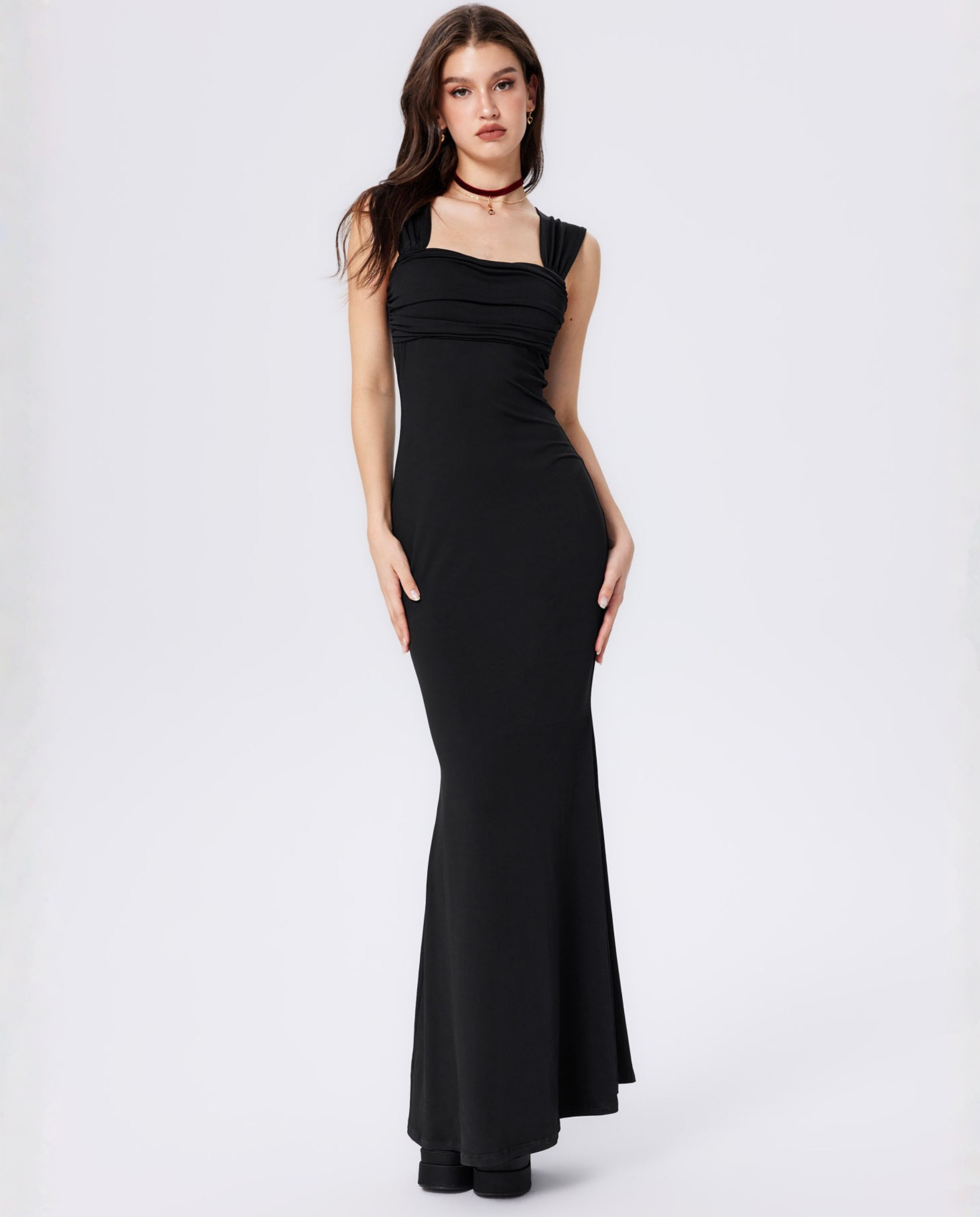 layla maxi dress Women's Ruched Maxi Dress Layla