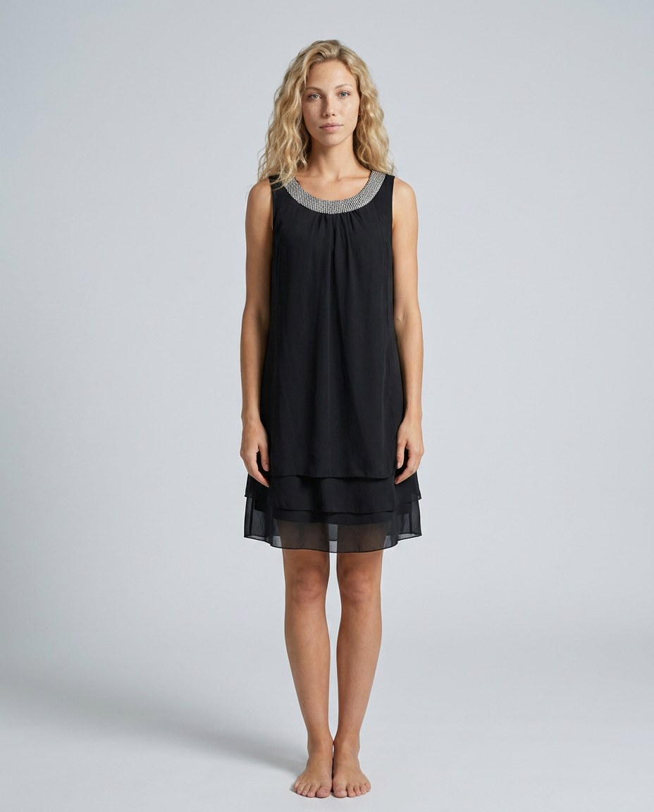 Natalie | Mini Dress with Embellished Halter Neck