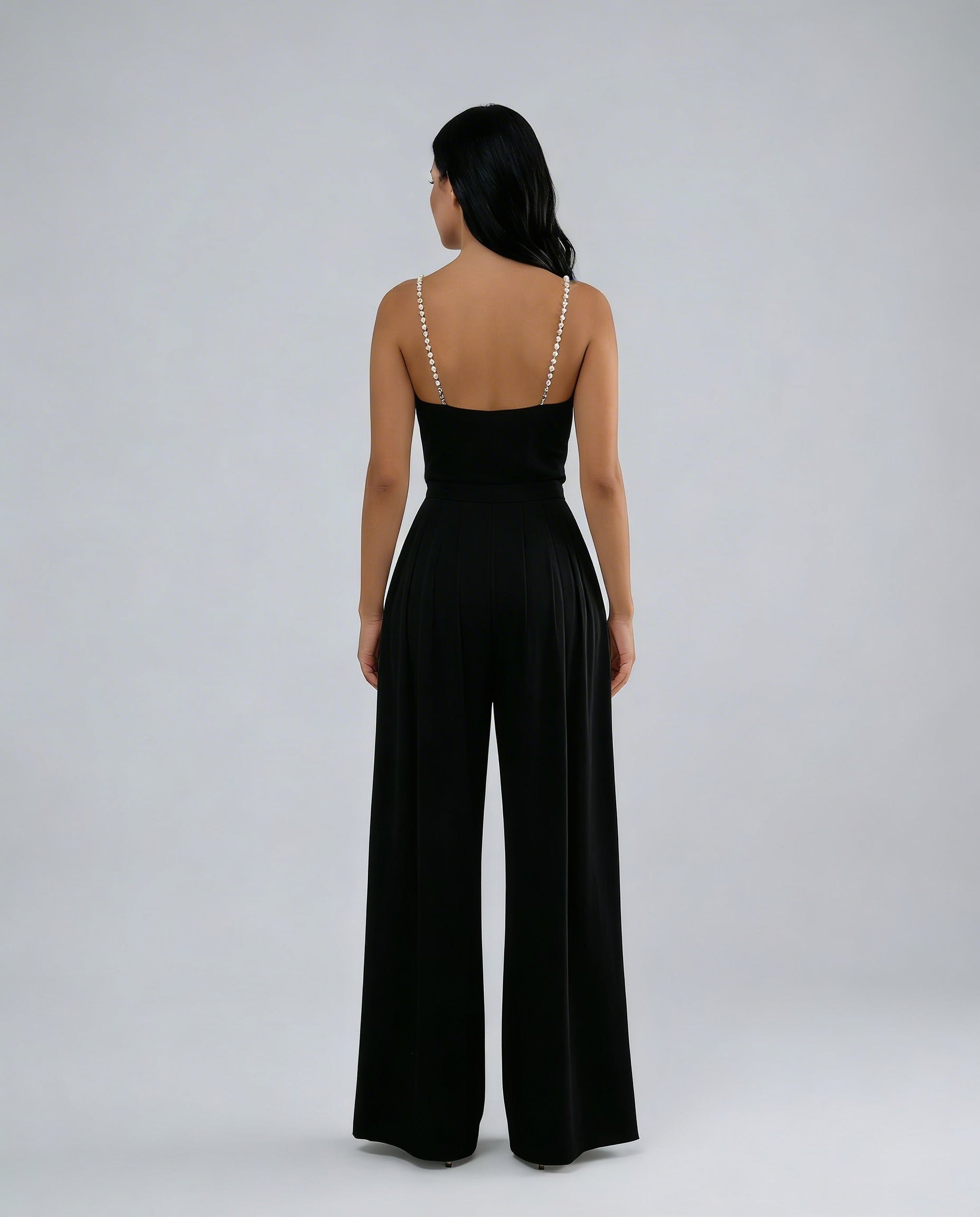 Ava | Wide-Leg Sleeveless V-Neck Jumpsuit