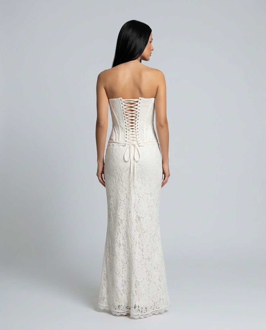 Josephine | Strapless Embroidered Wedding Guest Maxi Dress