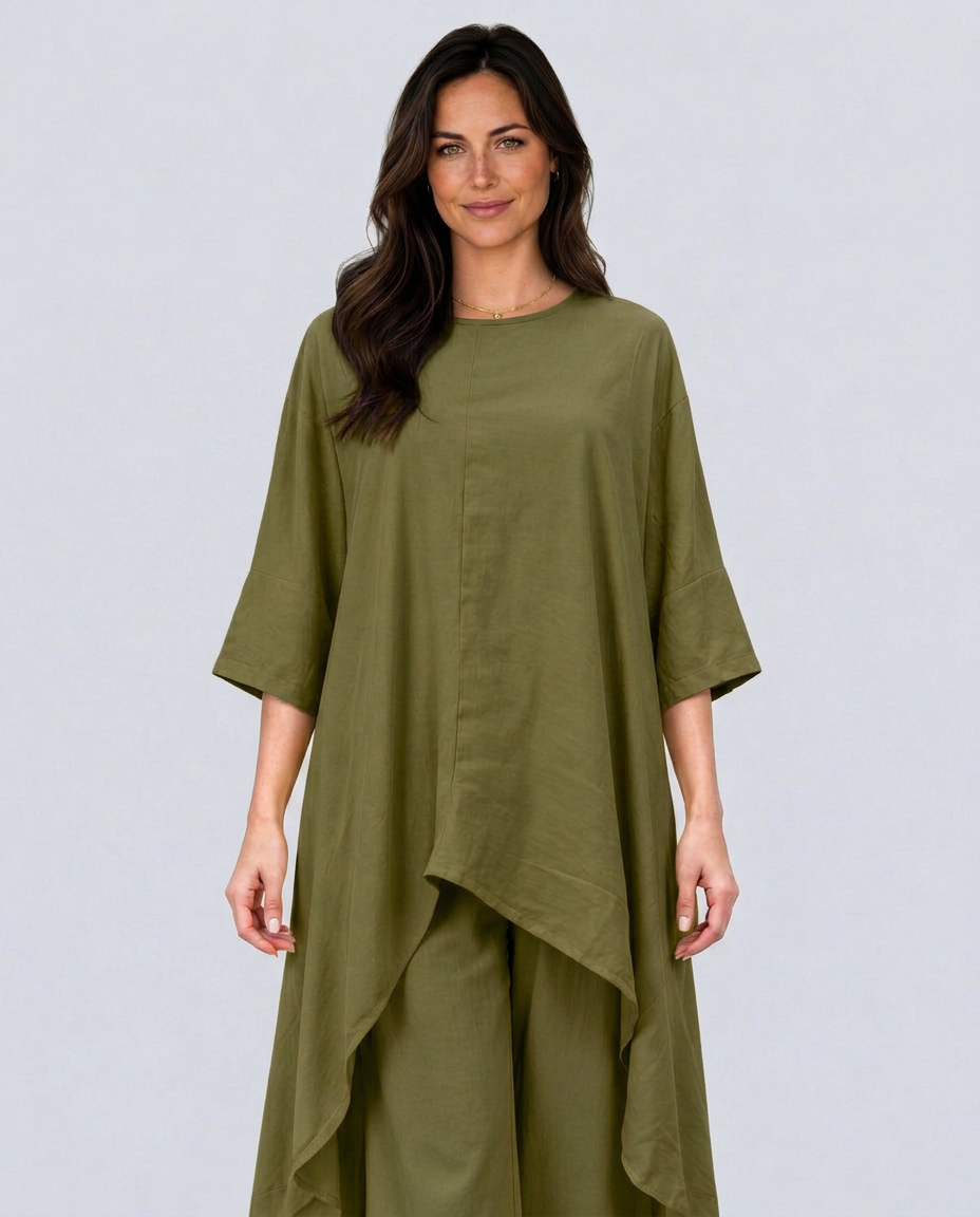 Soraya | Linen-Look Wide-Leg Co-ord Set