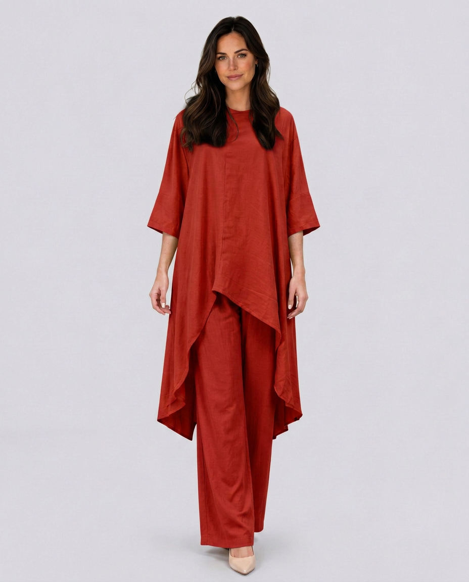 Soraya | Linen-Look Wide-Leg Co-ord Set