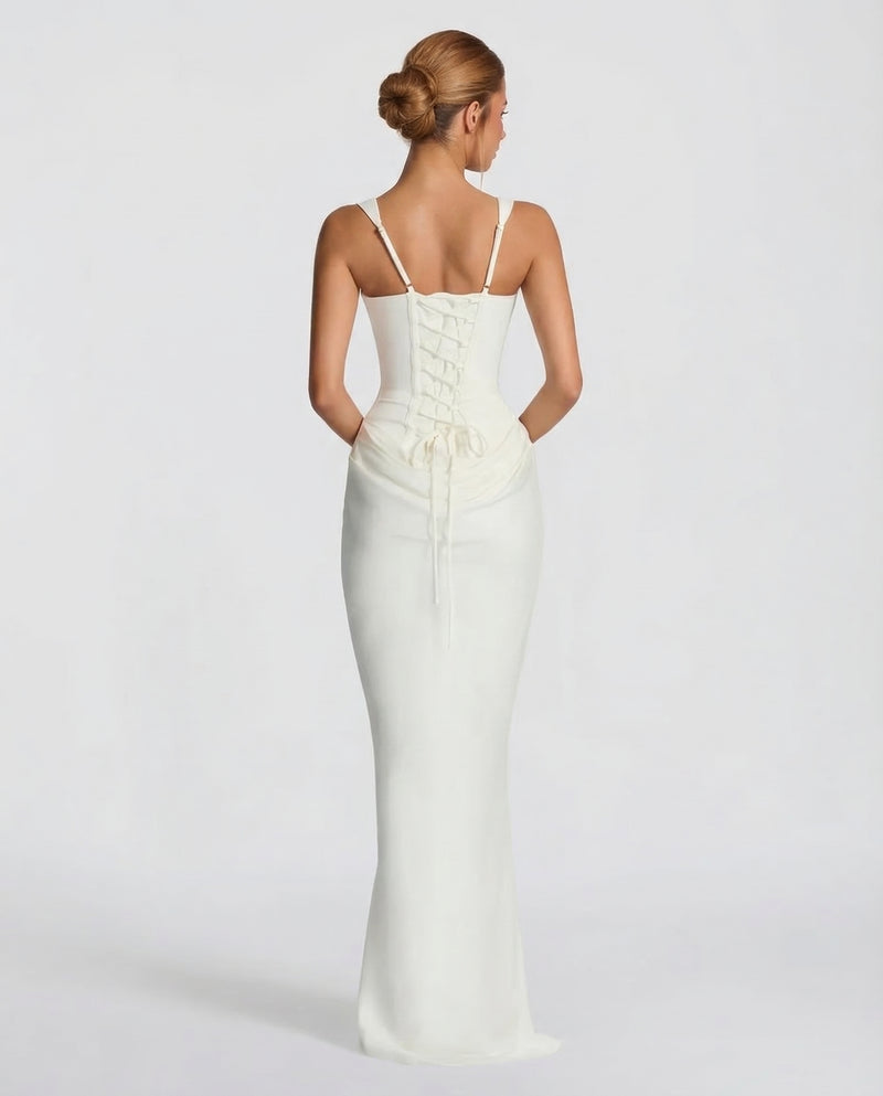 Faye | Corset Draped Maxi Dress