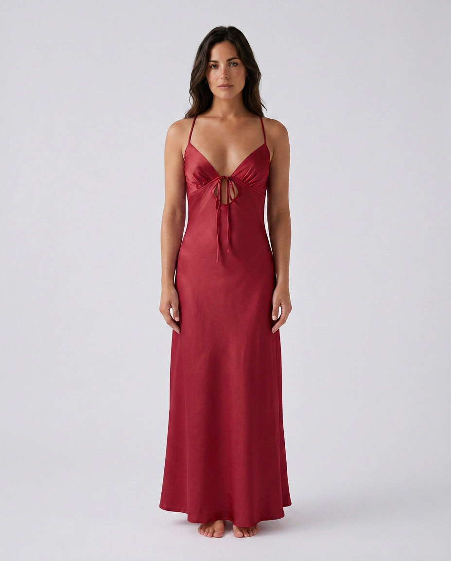 Jadira | Scarf Detail Wedding Guest Maxi Dress