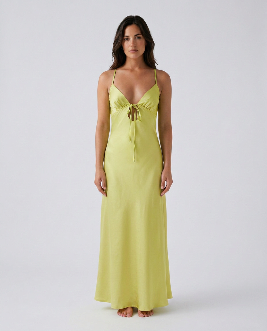 Jadira | Scarf Detail Wedding Guest Maxi Dress
