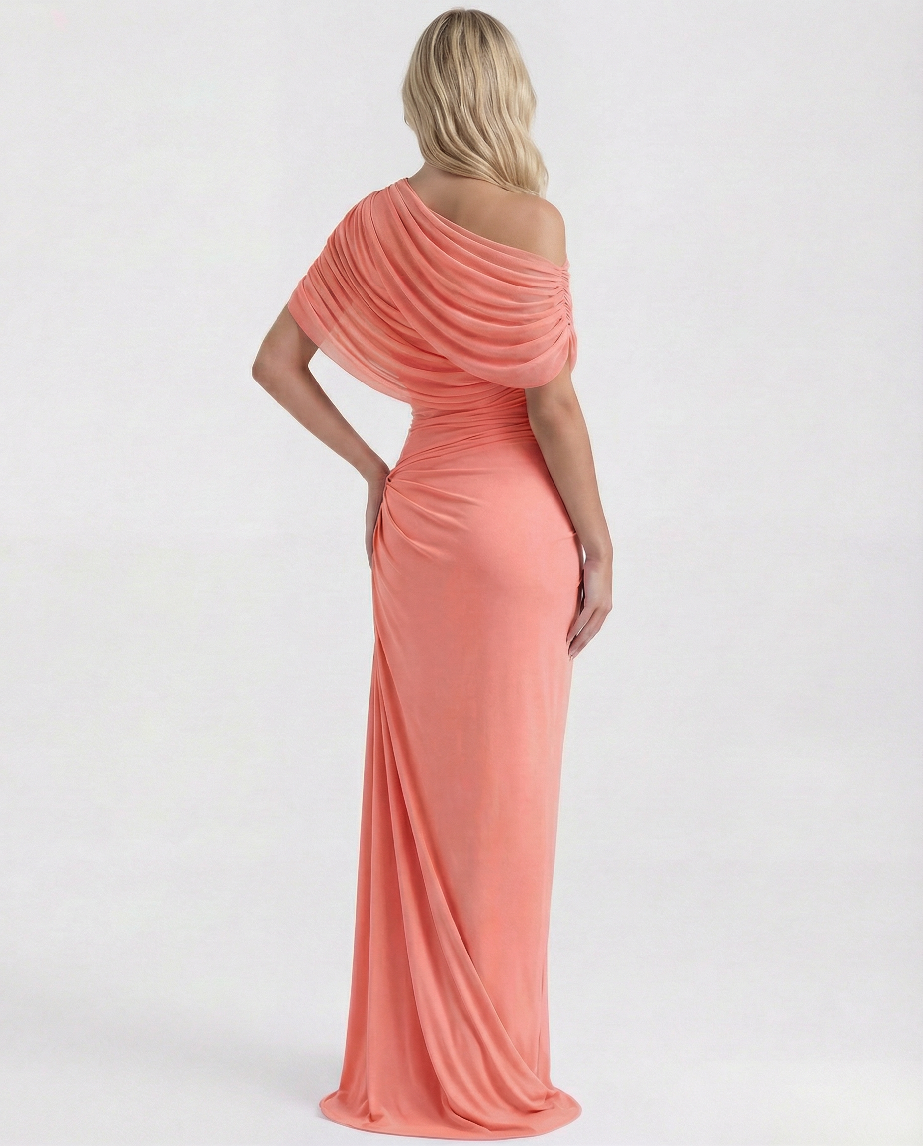 Beatriz | Maxi Dress with Draped High Neck and Ruched Detail