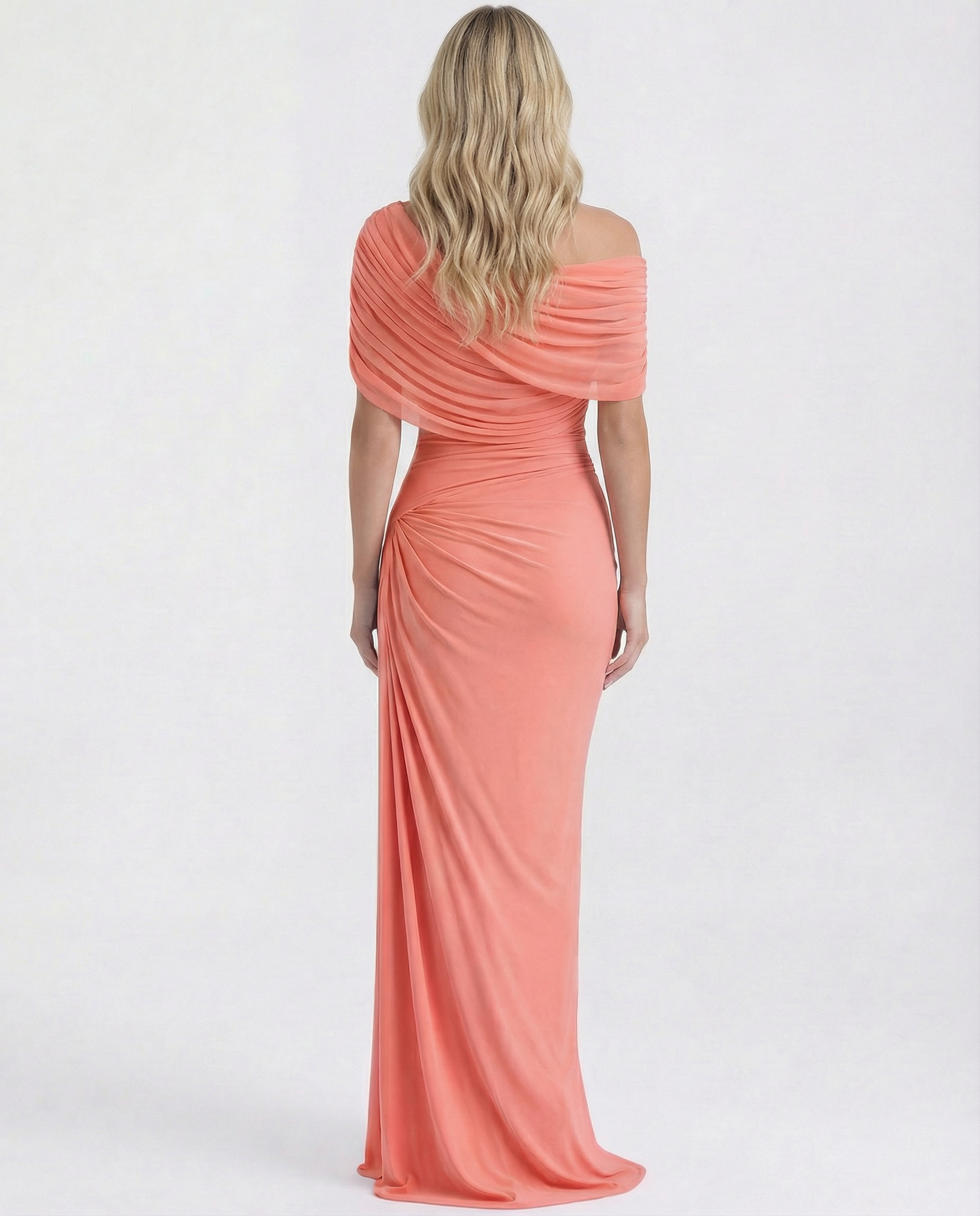 Beatriz | Maxi Dress with Draped High Neck and Ruched Detail