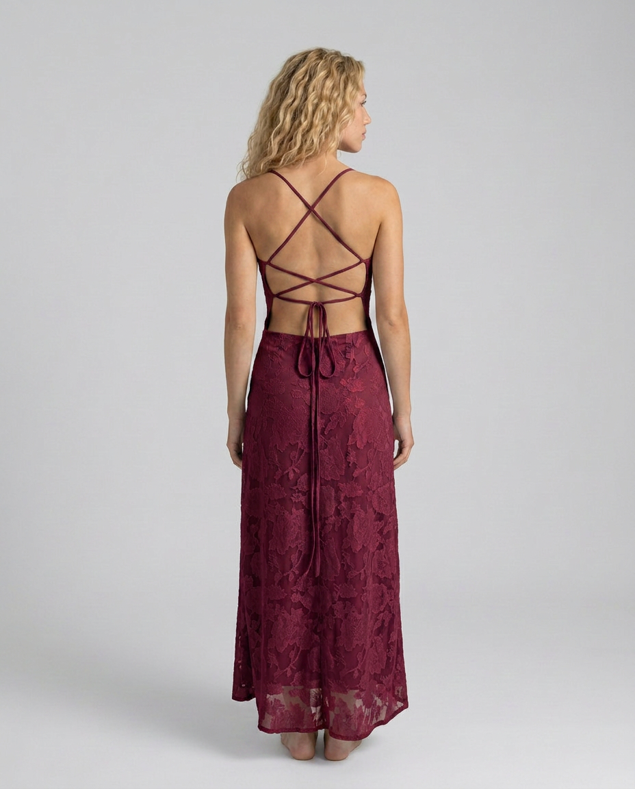 Solène | Halter Neck Floral Maxi Dress