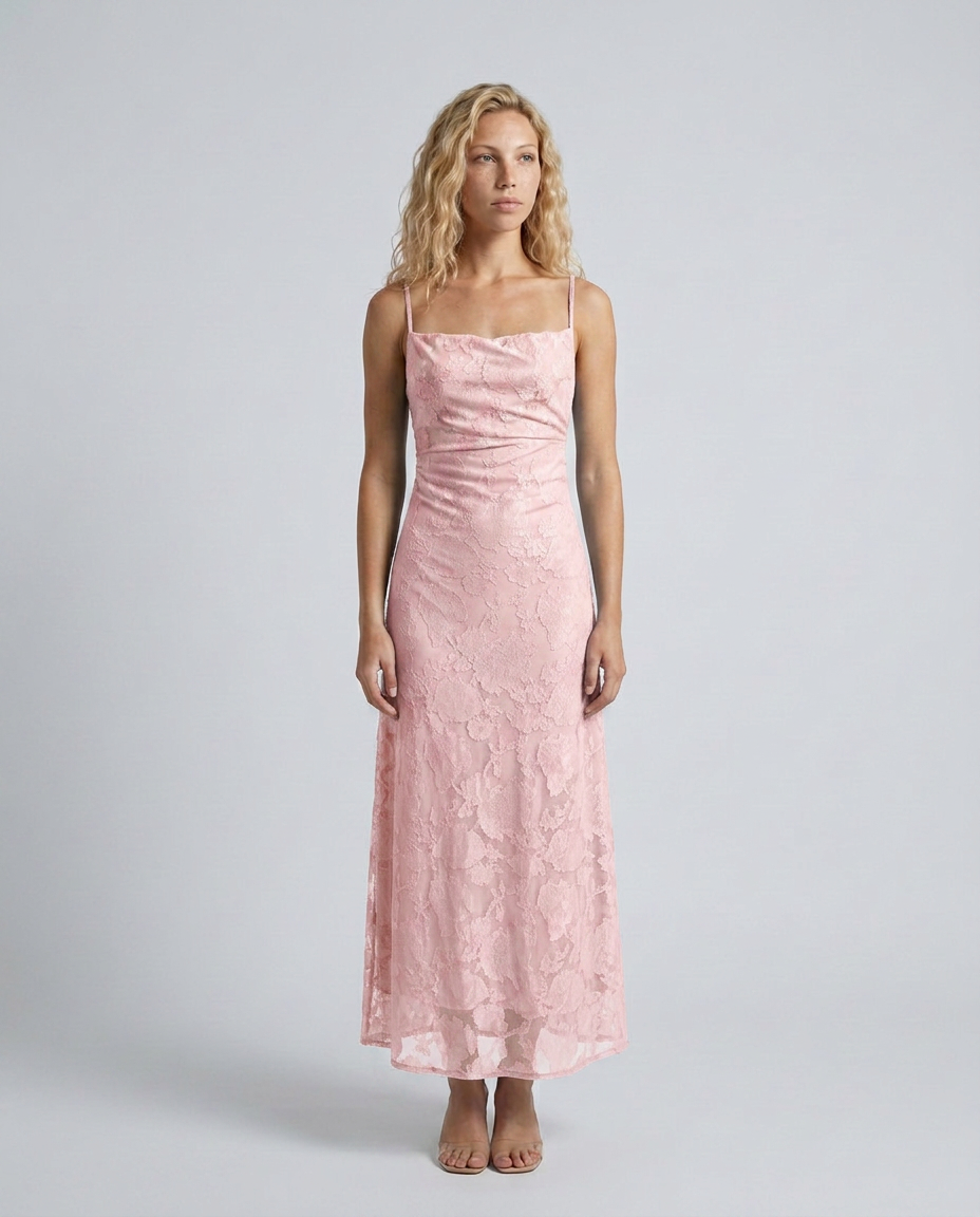 Solène | Halter Neck Floral Maxi Dress