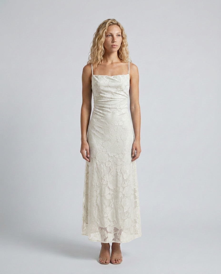 Solène | Halter Neck Floral Maxi Dress
