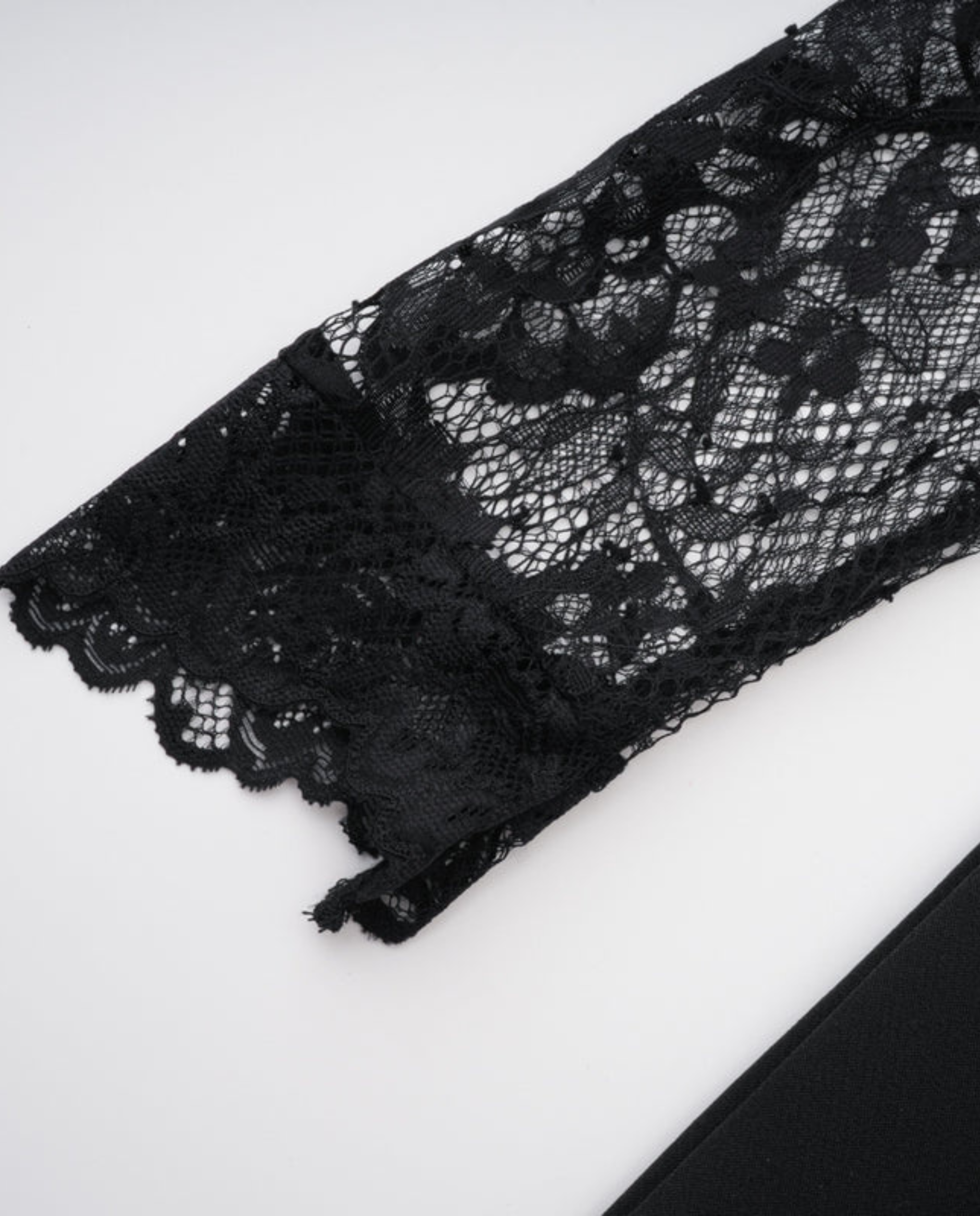 Allison | Black Lace Panel Maxi Dress