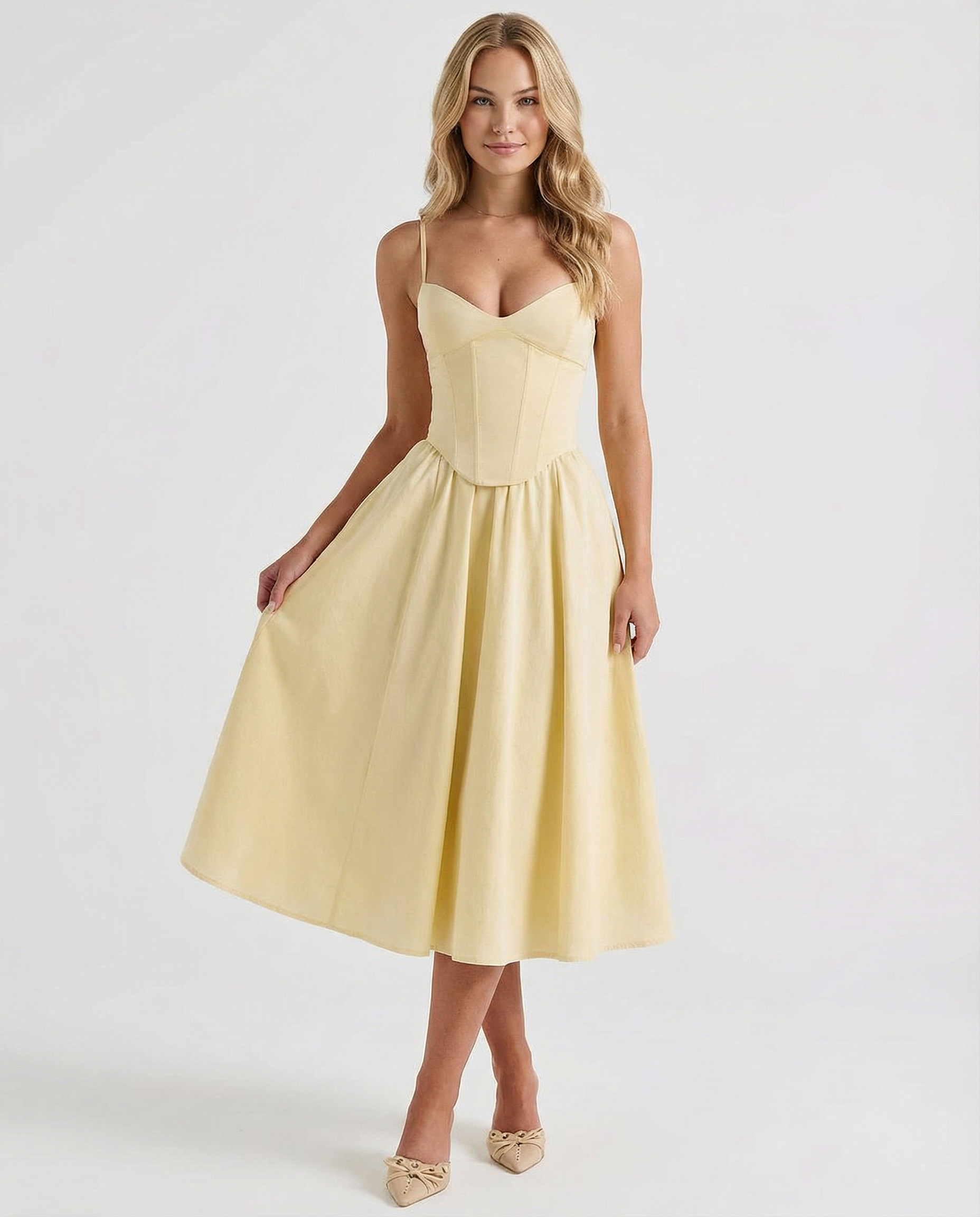 Women's Corset Midi Dress Maya