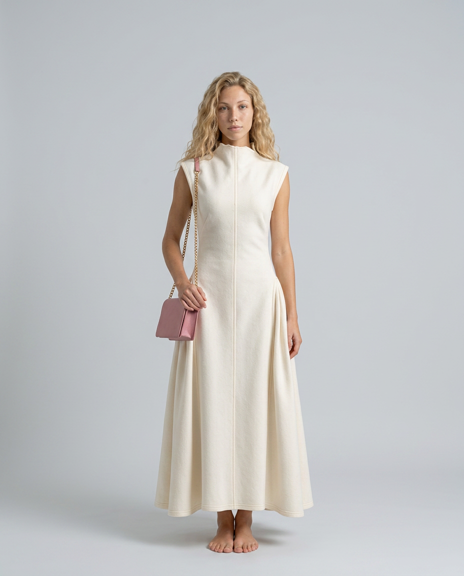 Cleo | High-Low Structured Midi Dress