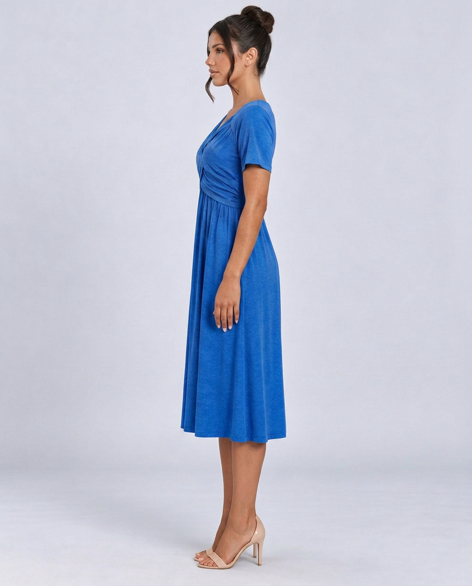 Saskia | Wrap Front Summer Midi Dress