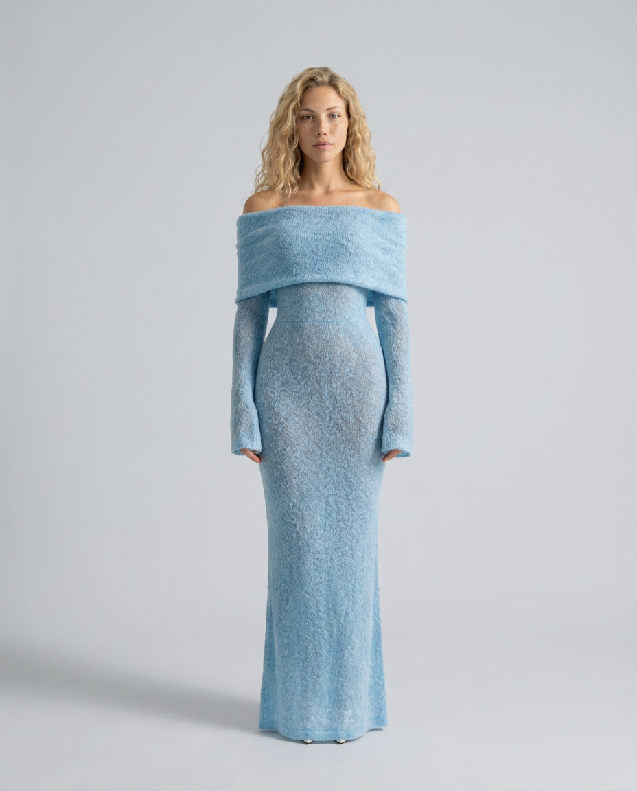 Priya | Off-Shoulder Fitted Maxi Dress