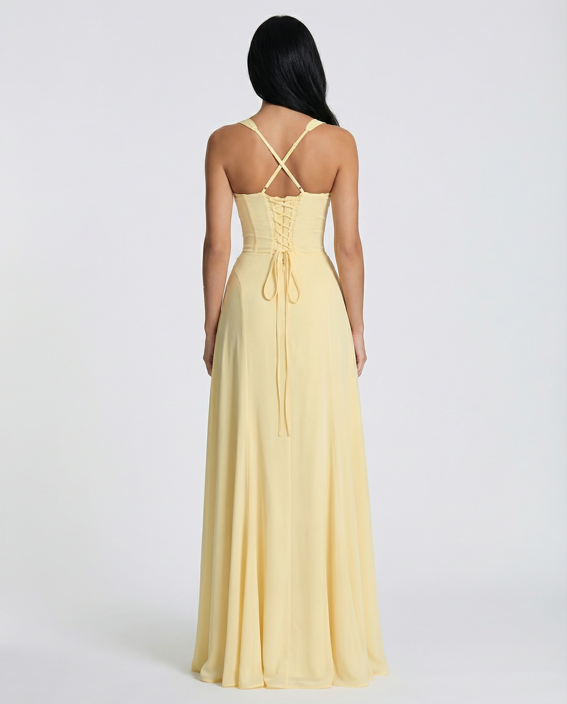 Mary | Maxi Dress with Corset Bodice and Lace-Up Back