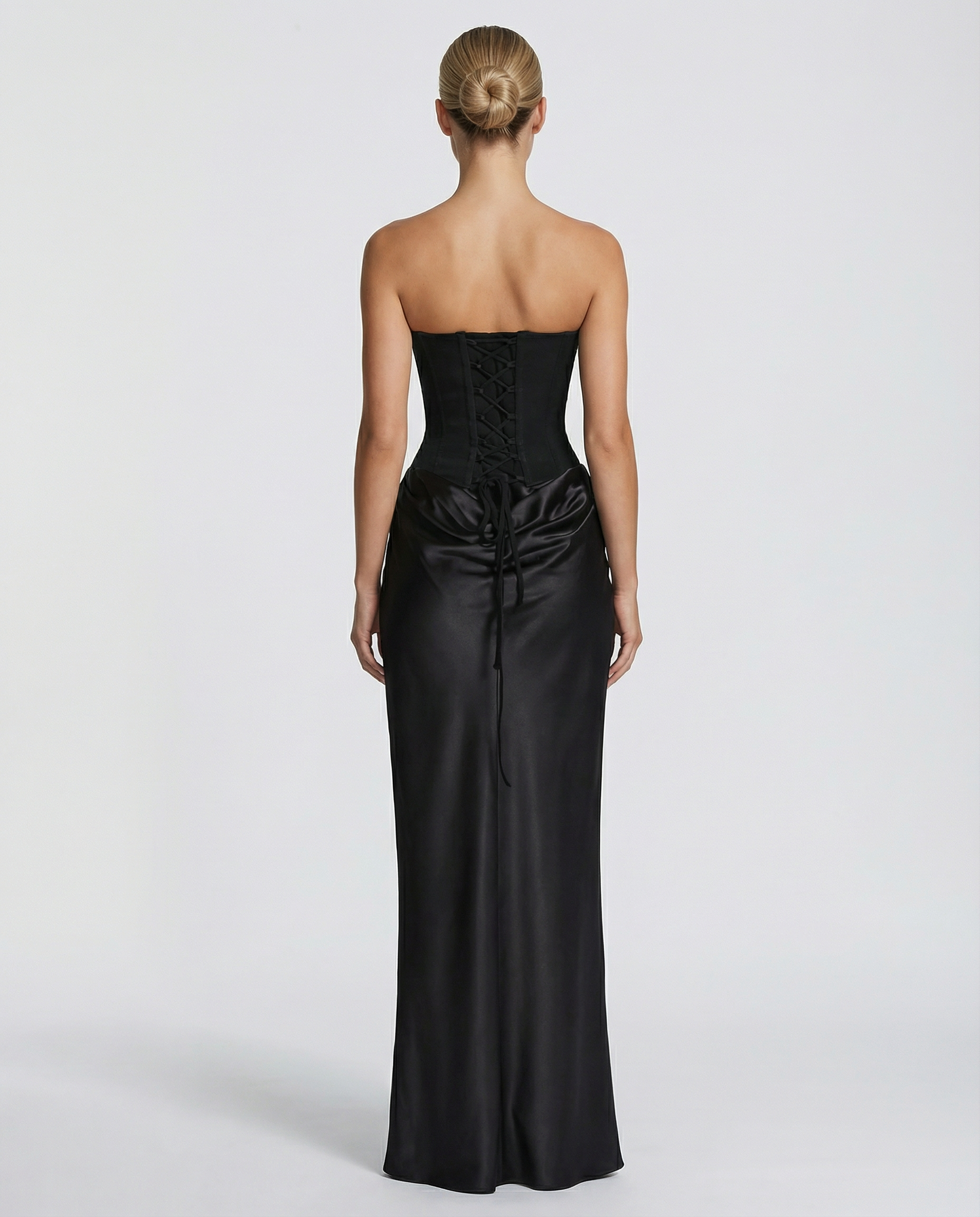 Gemma | Maxi Dress with Strapless Corset and Draped Skirt