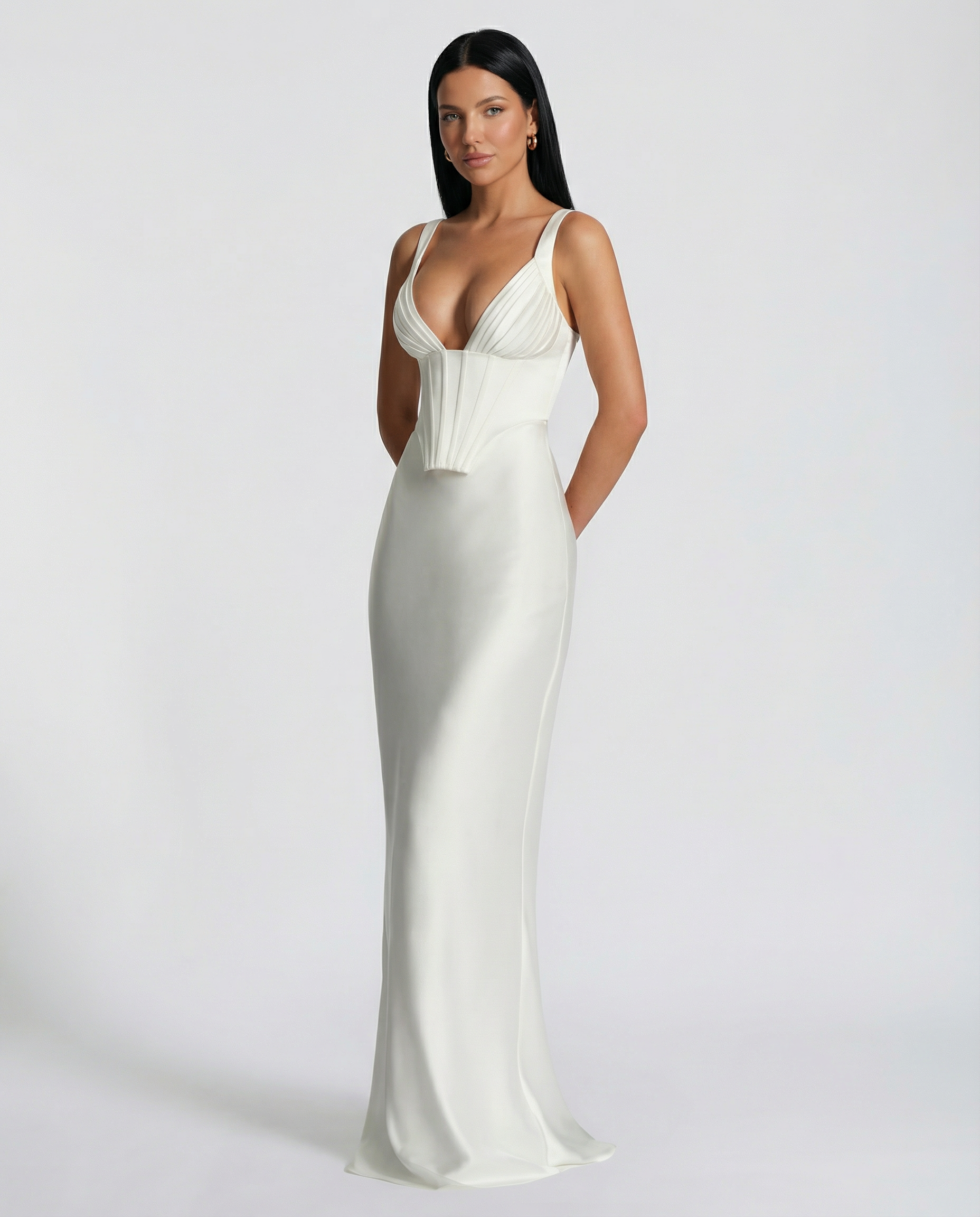 Genesis | Maxi Dress with Structured Corset Bodice