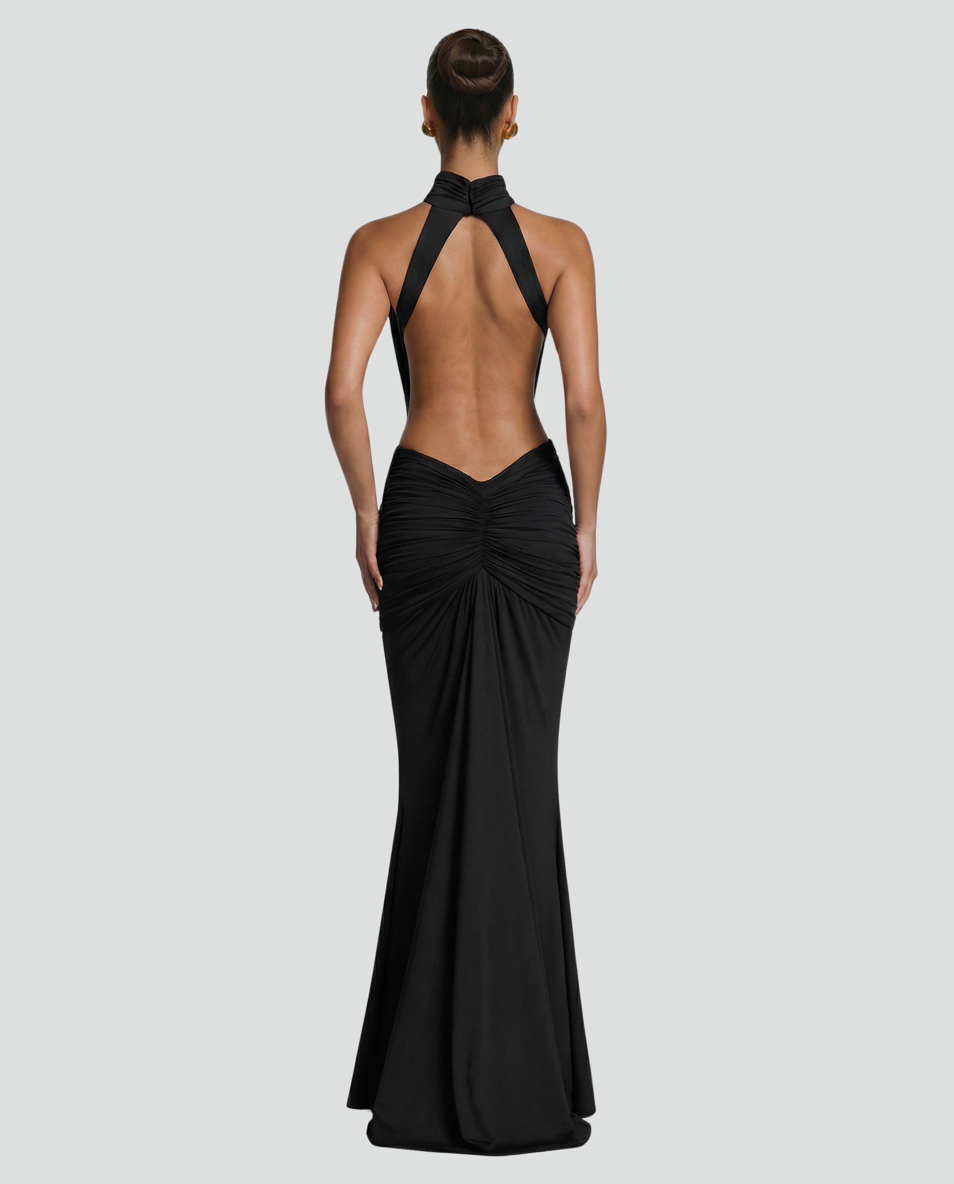 Joanna | Maxi Dress with Halter Neck and Ruched Waist