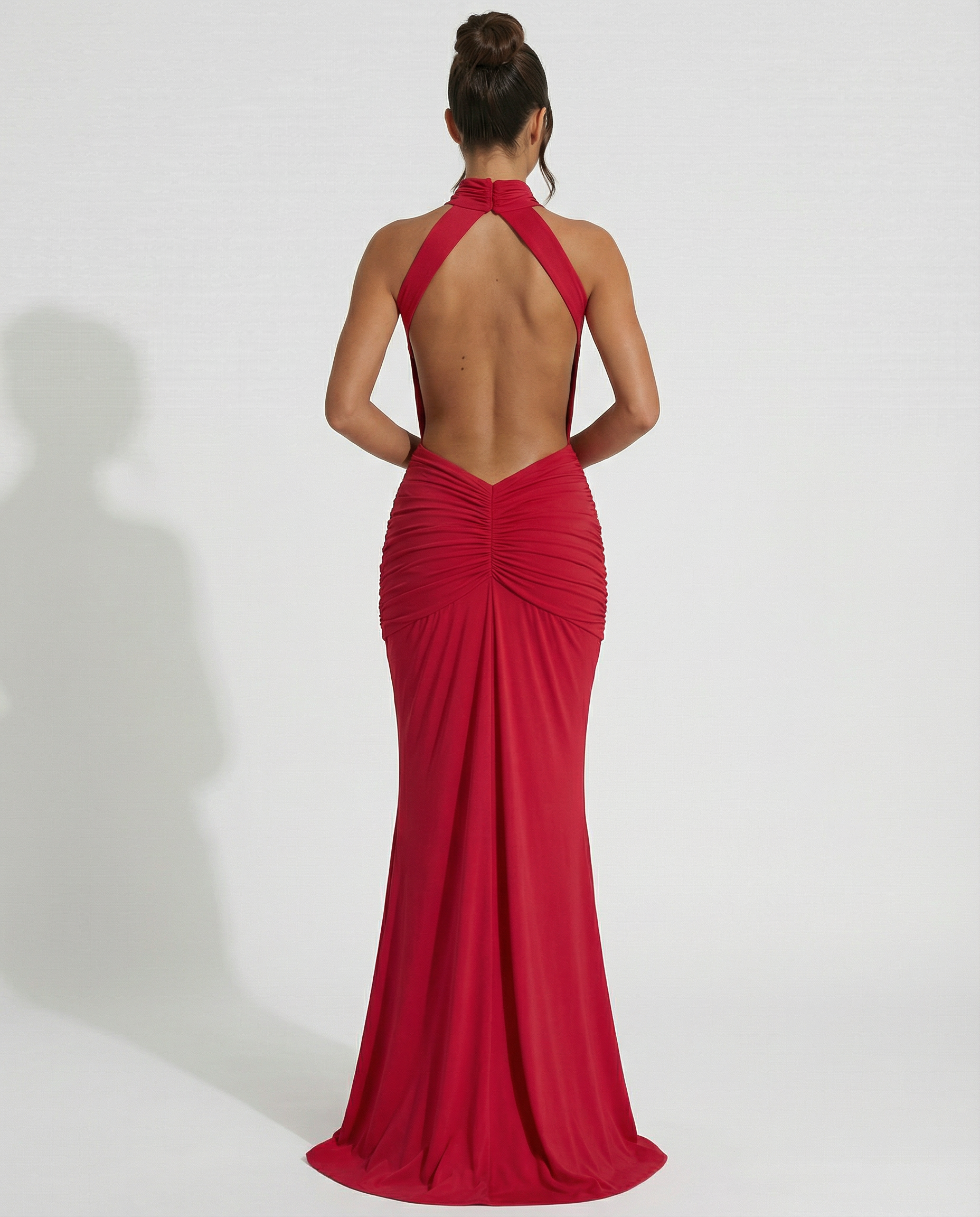 Joanna | Maxi Dress with Halter Neck and Ruched Waist